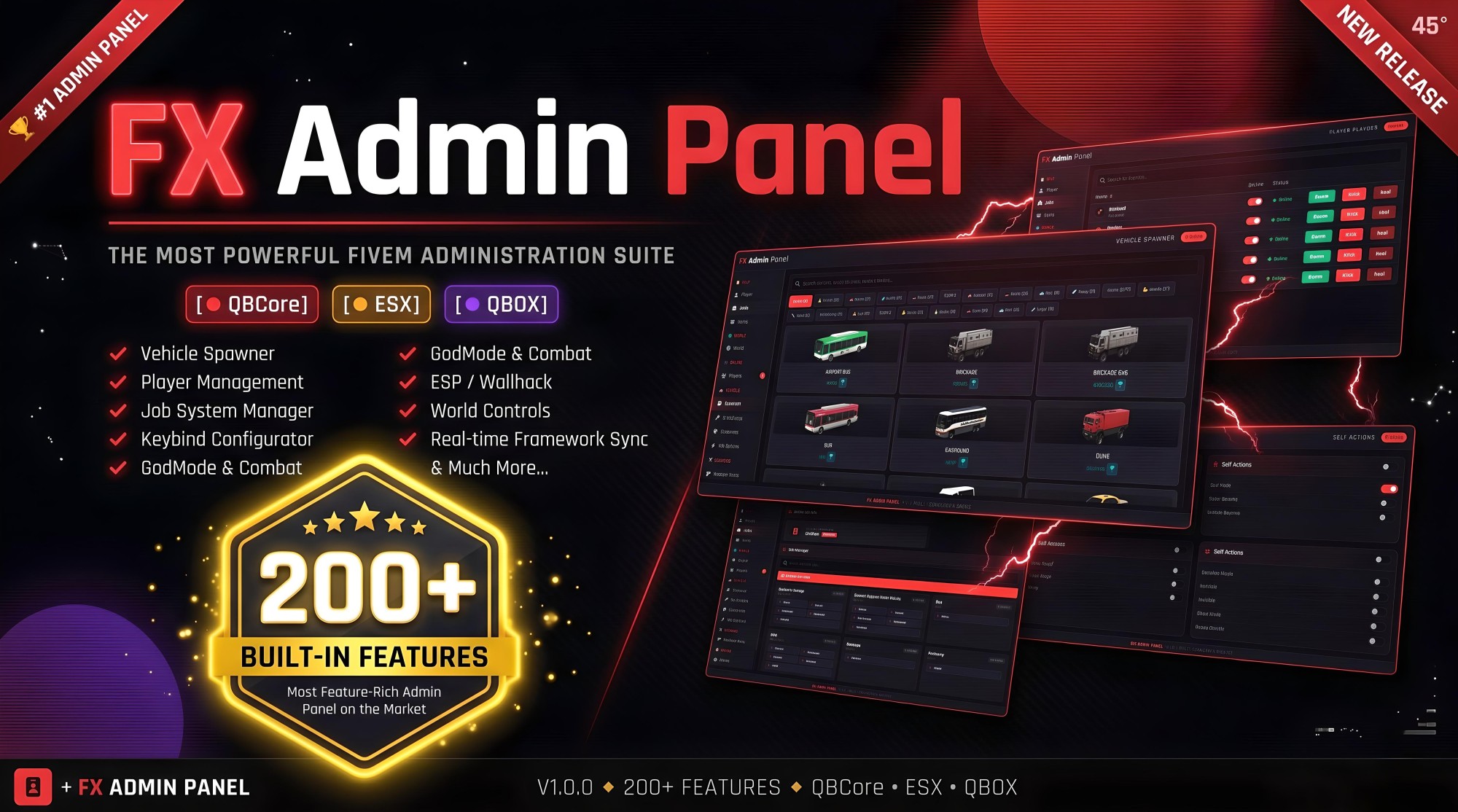 FX Admin Panel - Ultimate FiveM Admin Menu (ESX/QB/QBox)