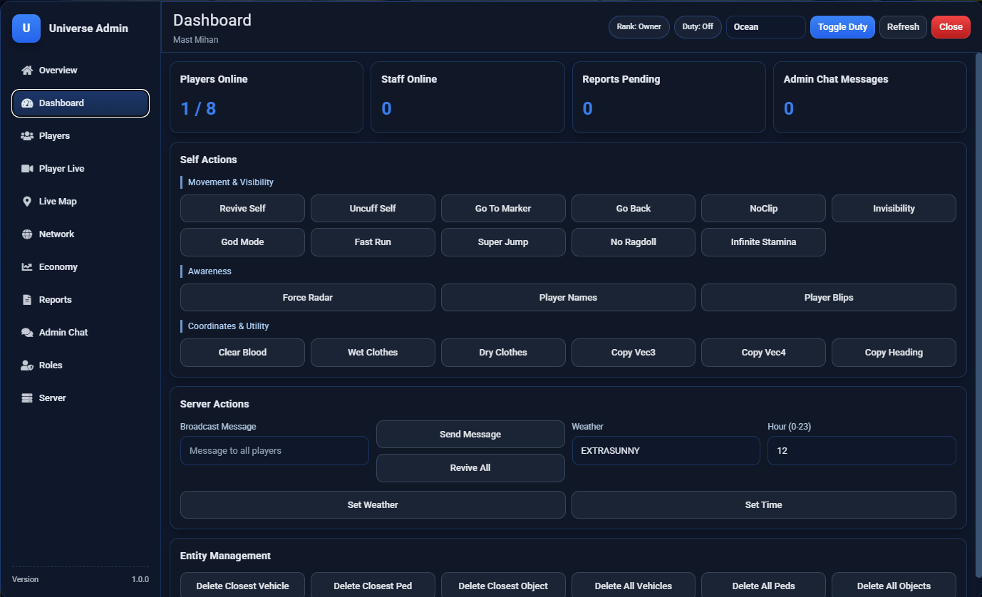 ADMIN MENU