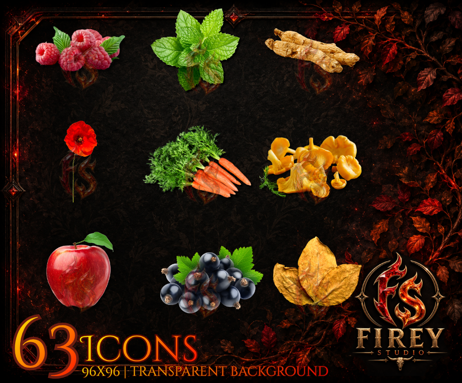 Crops & Herbs Icons