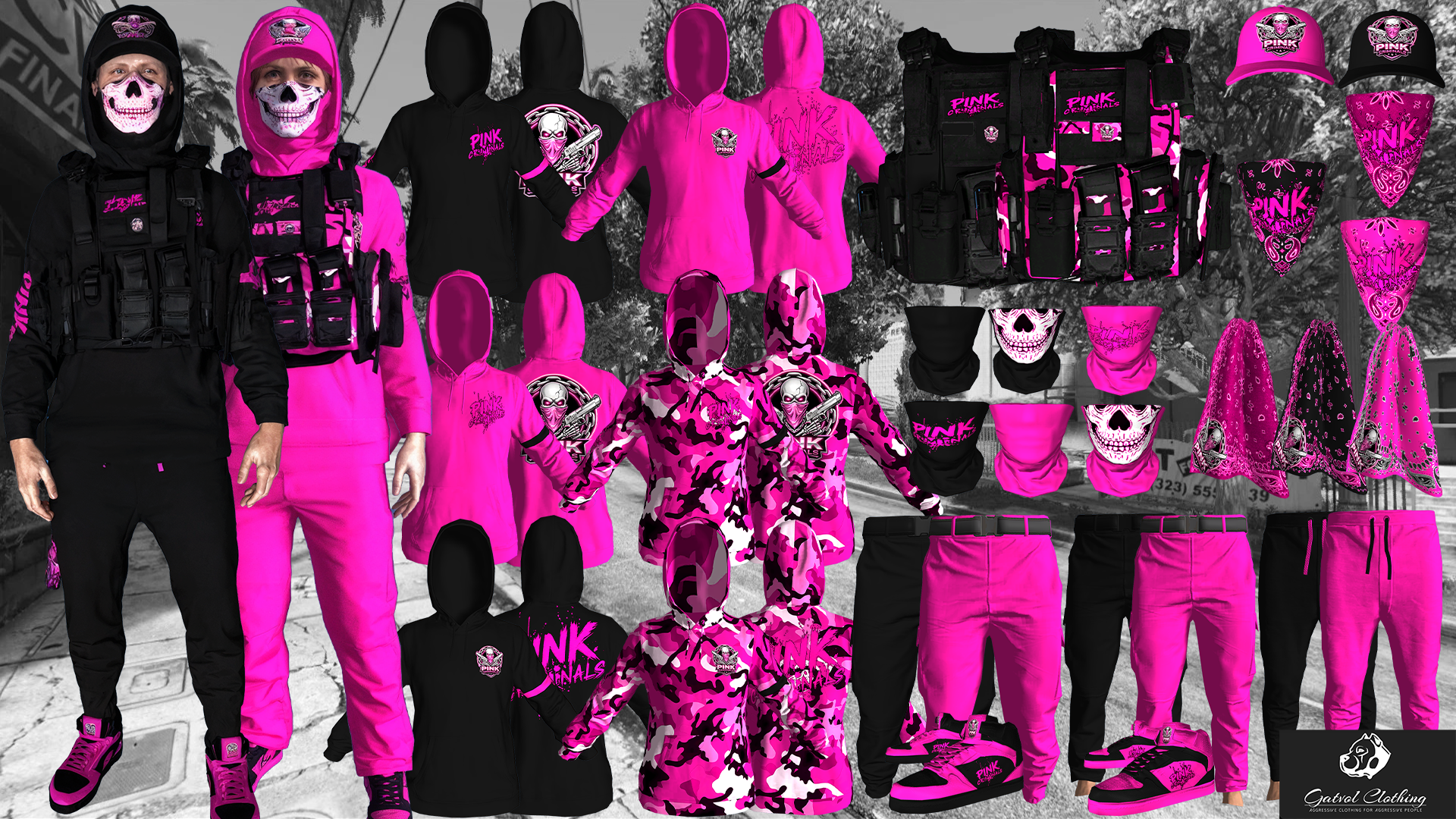 Pink Hoodies 1 [Male & Female]