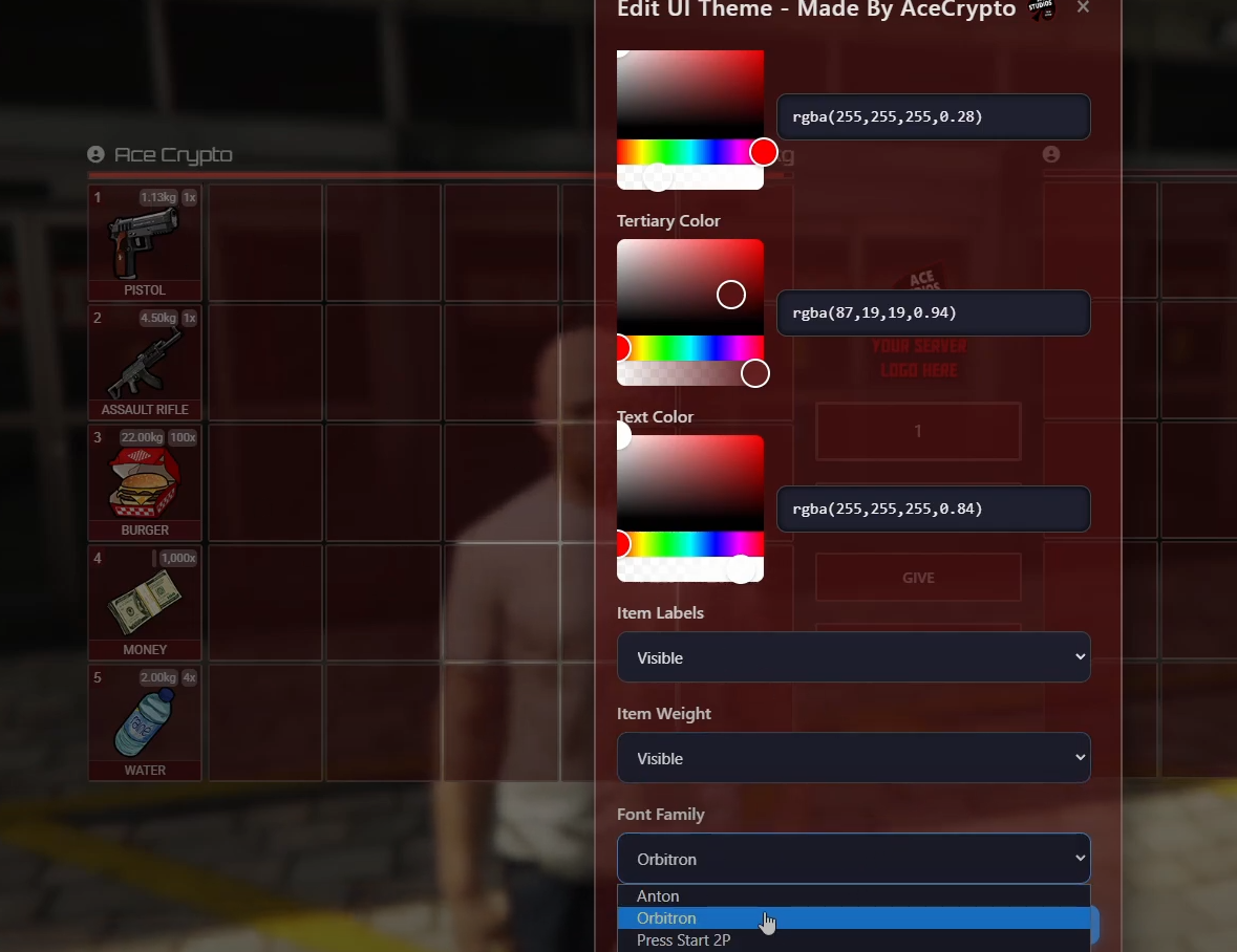 Ox inventory Redesign