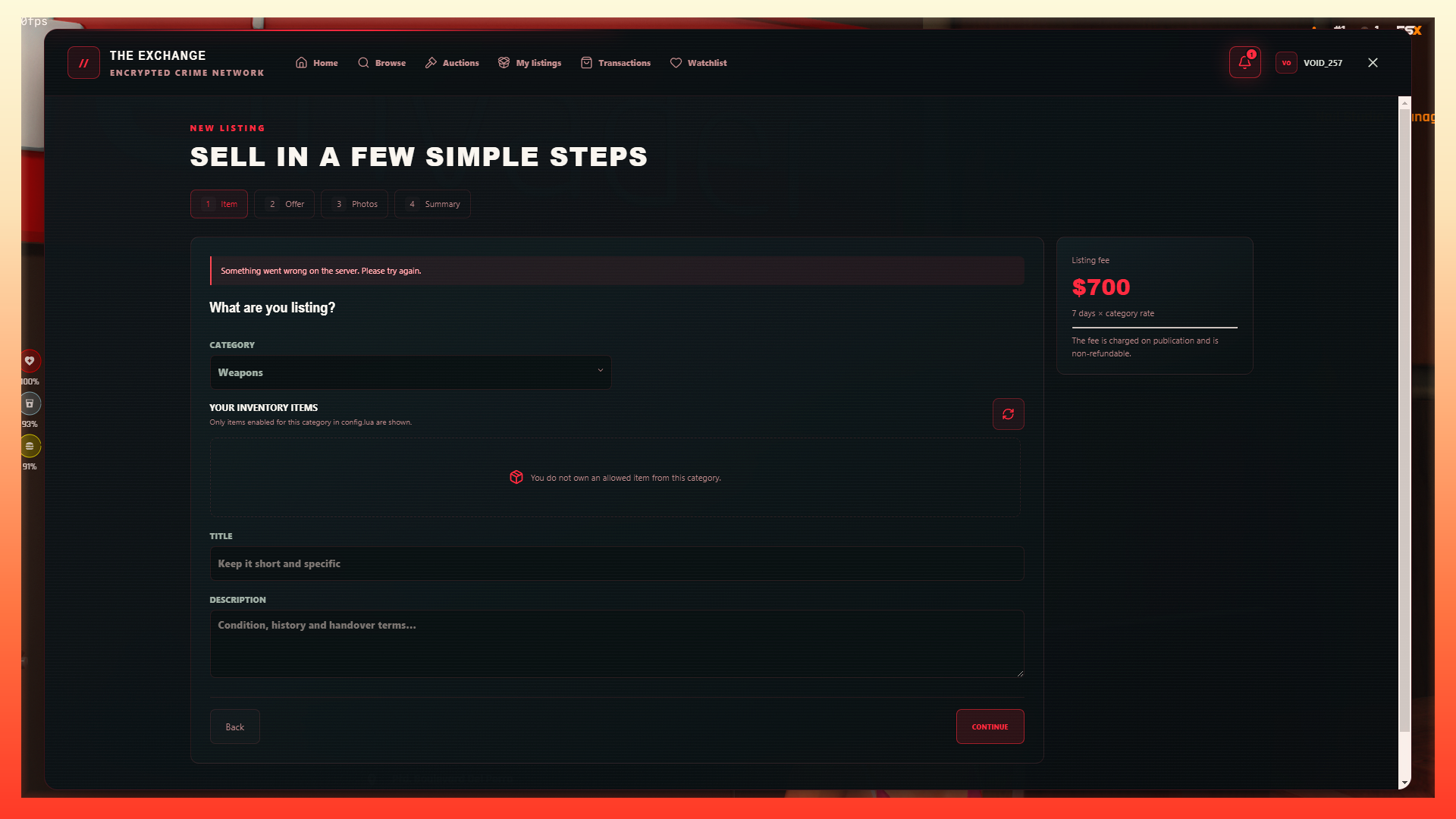 Los Santos Marketplace & Dark Web | Legal & Crime Trading Platform
