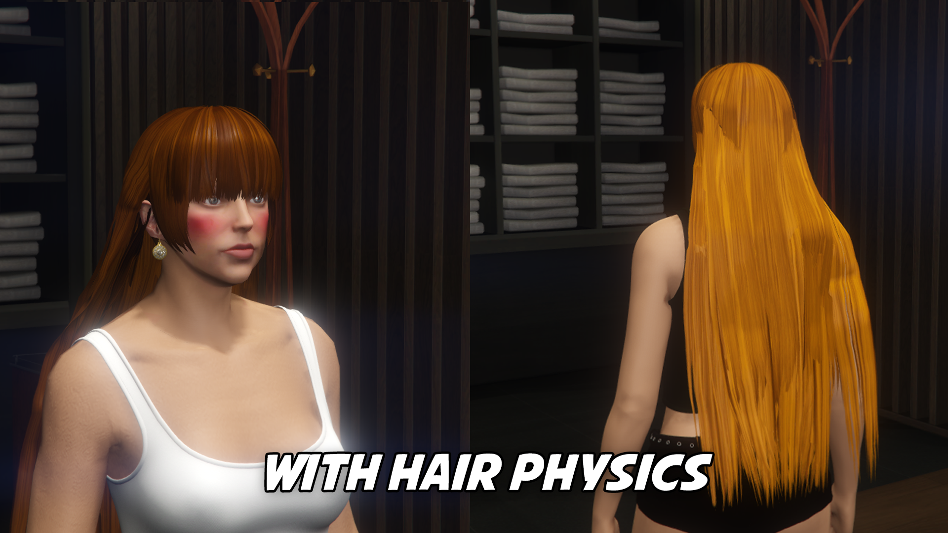 Lower Back Length Bangs (+Physics)