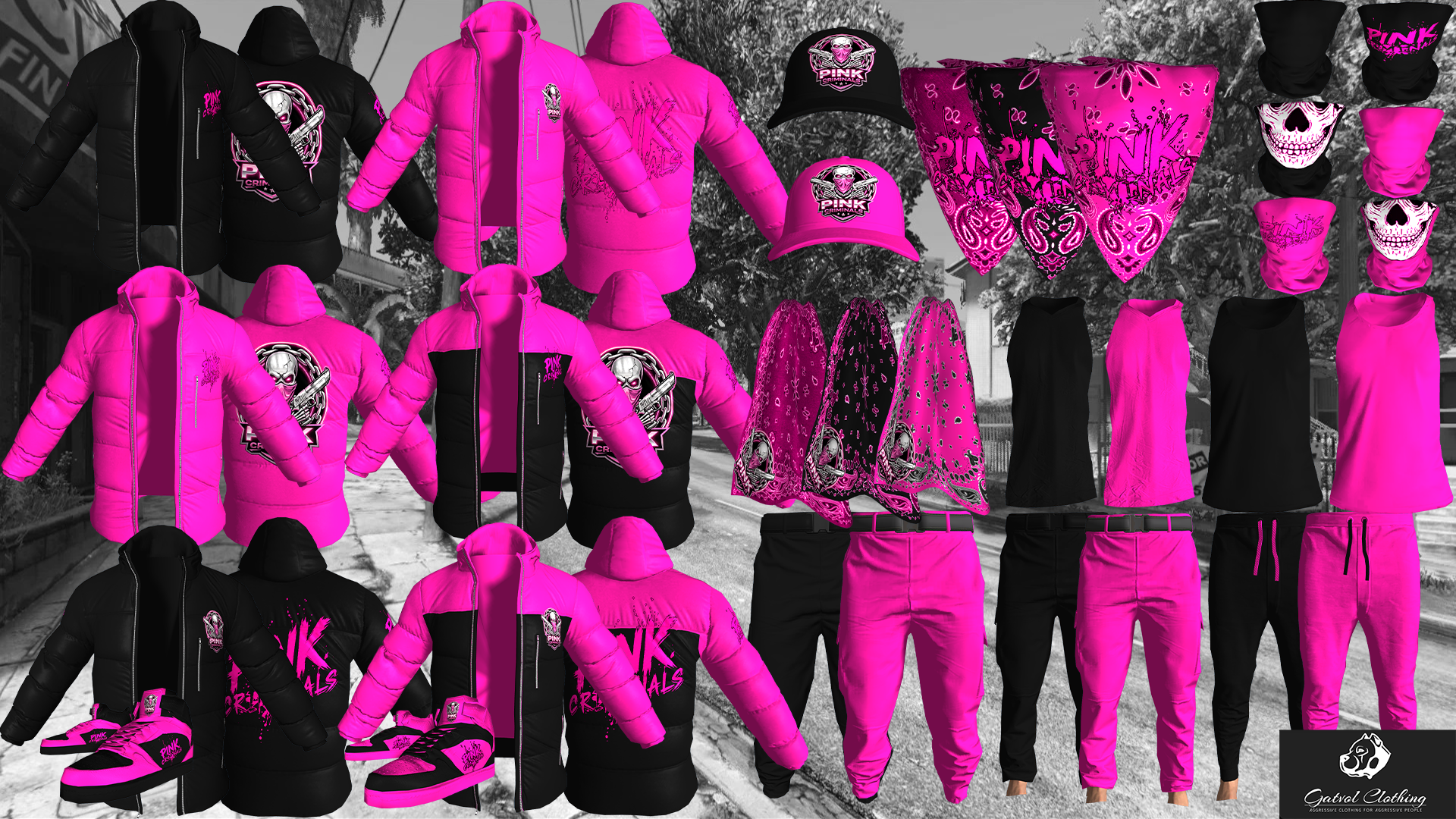 Pink Puffer Jackets [Male & Female]
