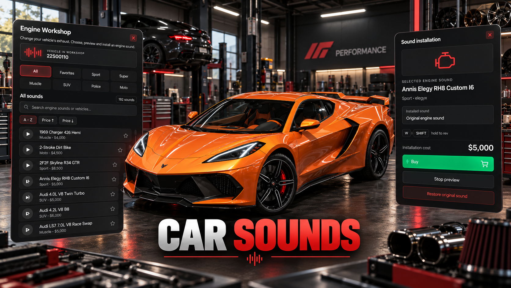 0Lag Car Sounds | [ESX,QB,QBOX]