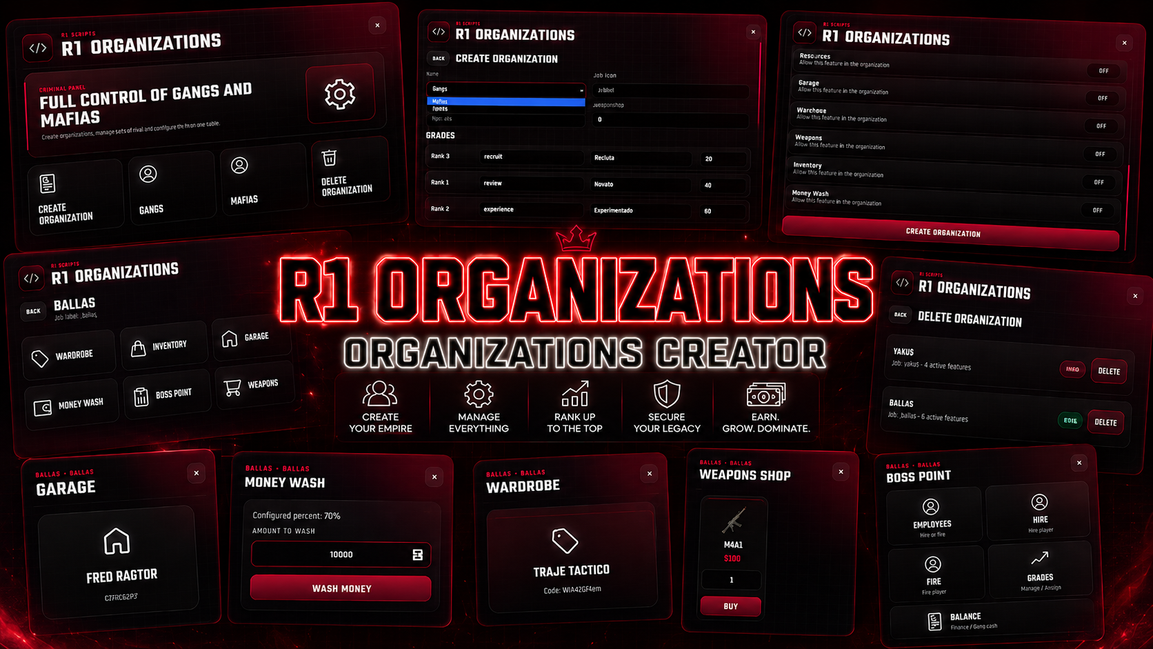 R1 ORGANIZATIONS [ESX/QBCORE]
