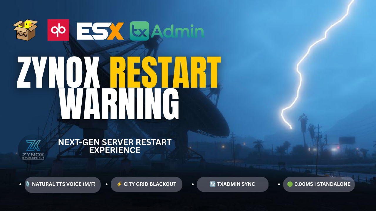 Realistic Tsunami Restart Warning | txAdmin Automated & City Blackout [Standalone]