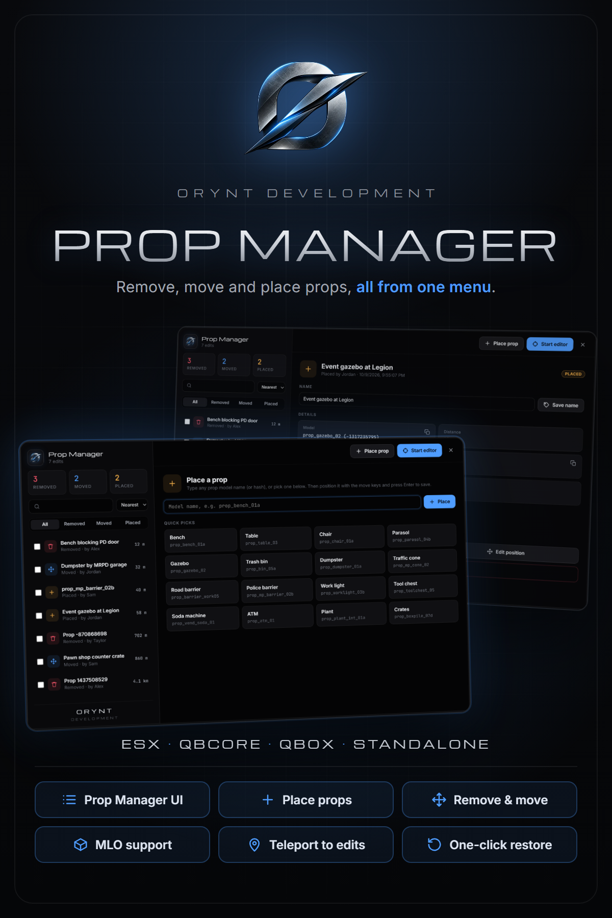 Orynt Prop Manager