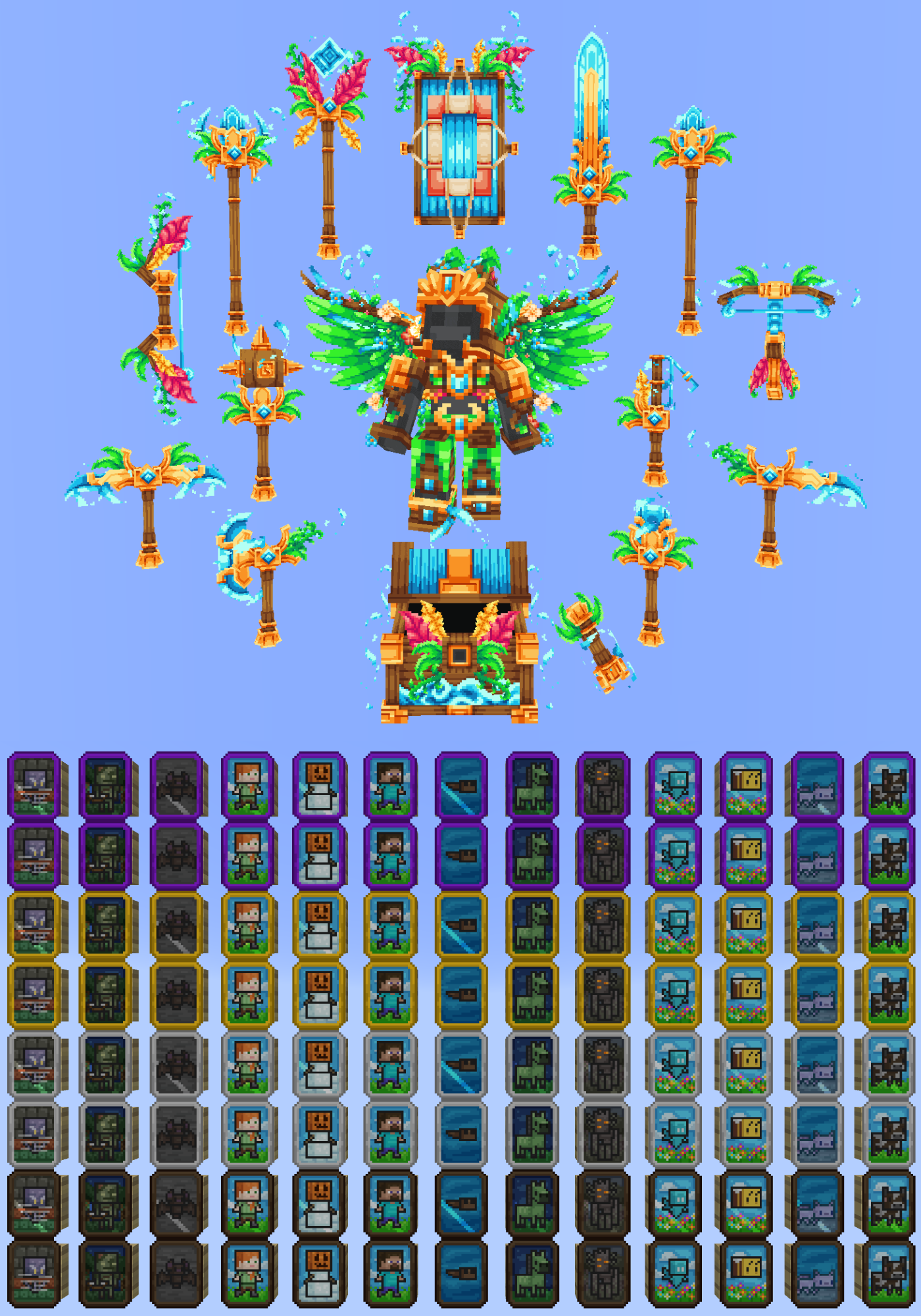 Tropical Keys/Trading Cards Bundle