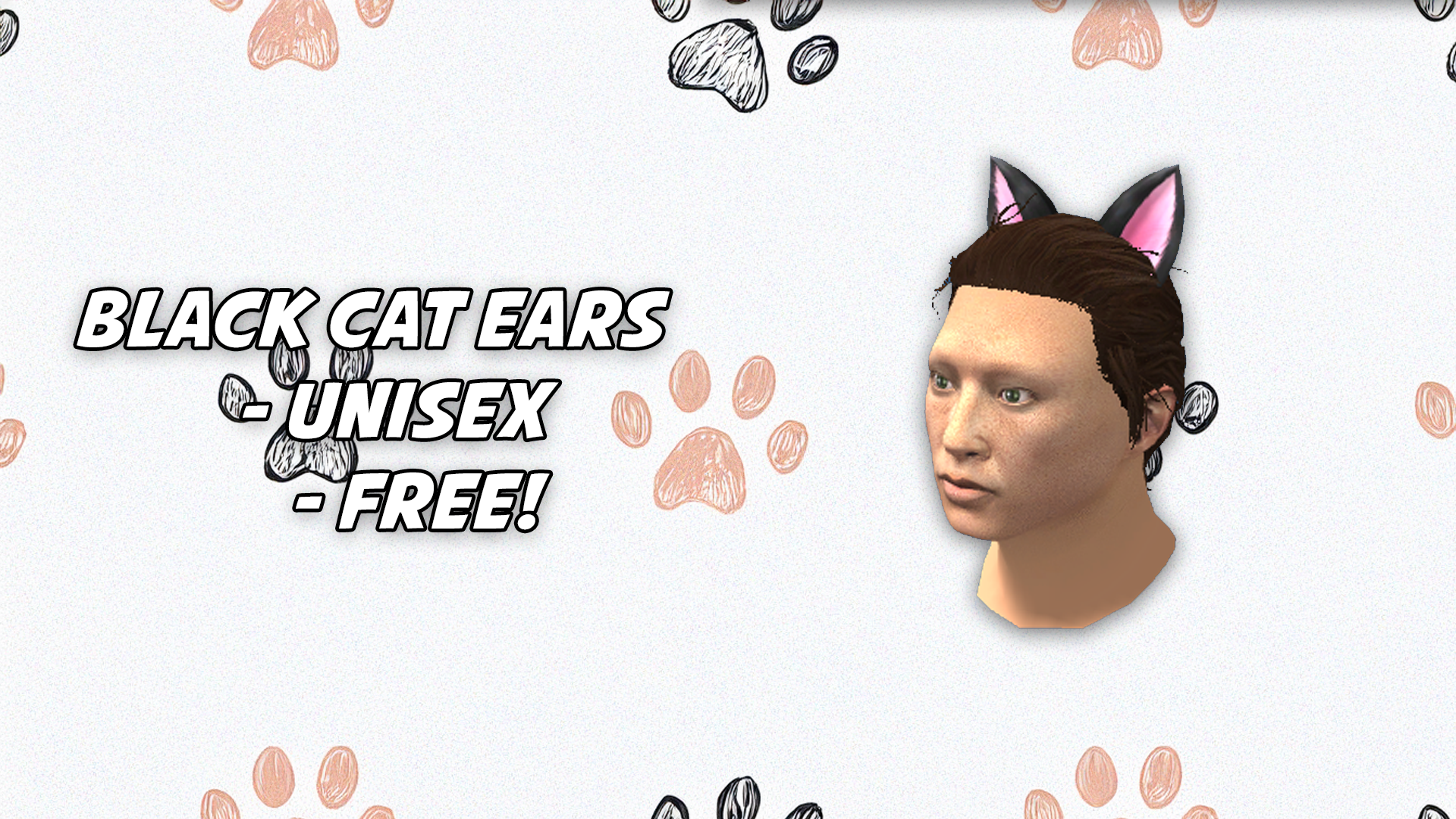 Unisex Black Cat Ears