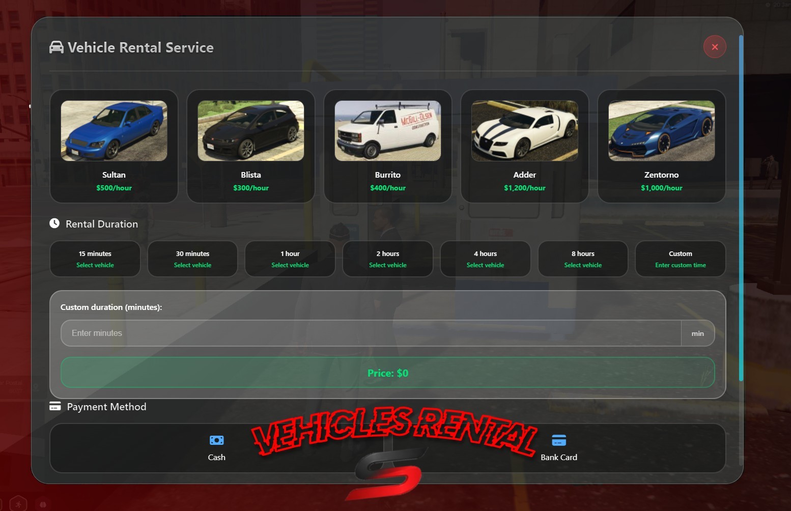 ESX Vehicle Rental