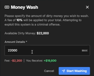 Exe Moneywash