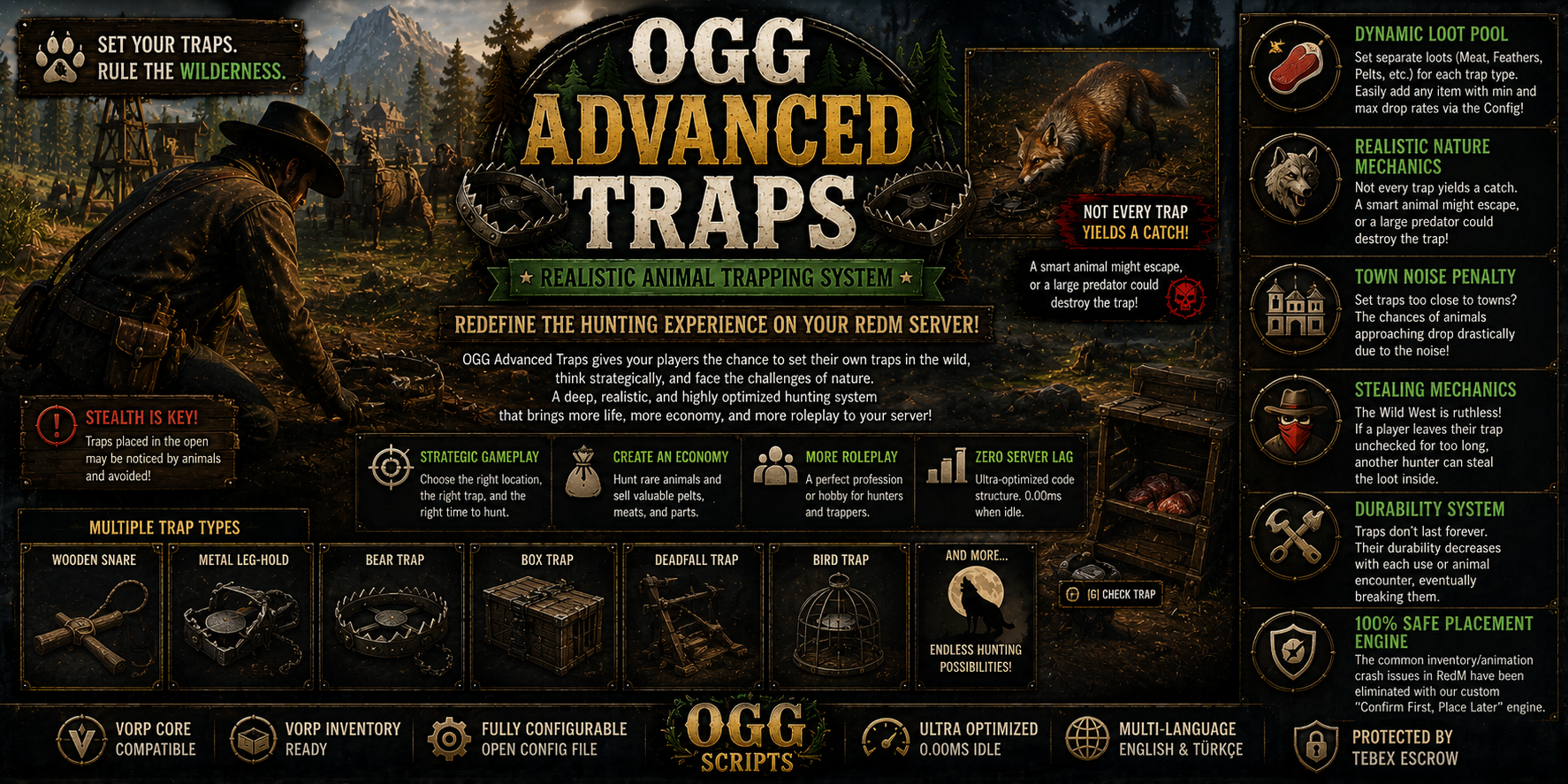 OGG Advanced Traps | Realistic Animal Trapping System