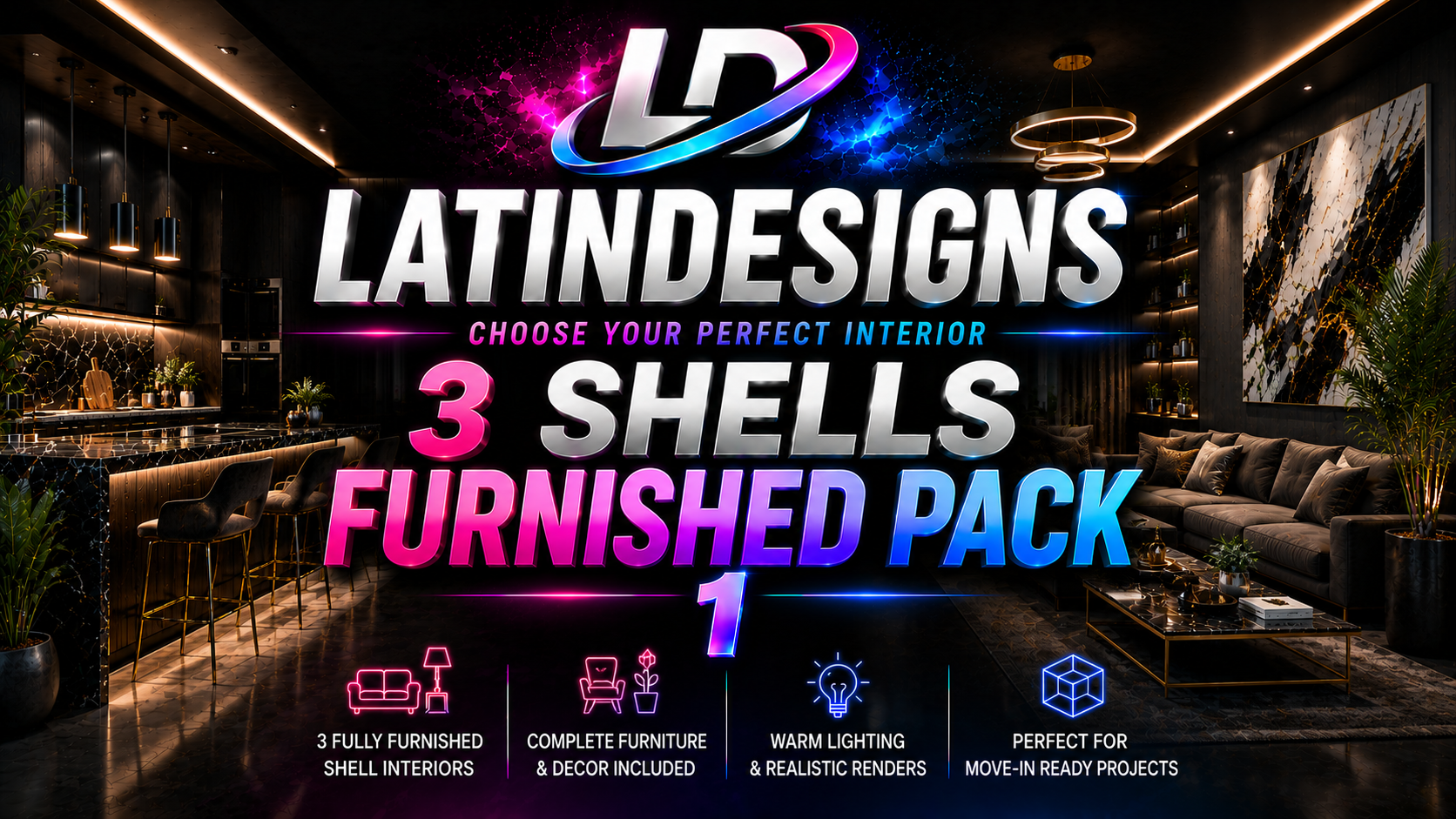 LDS SHELLS FURNISHED - PACK 1