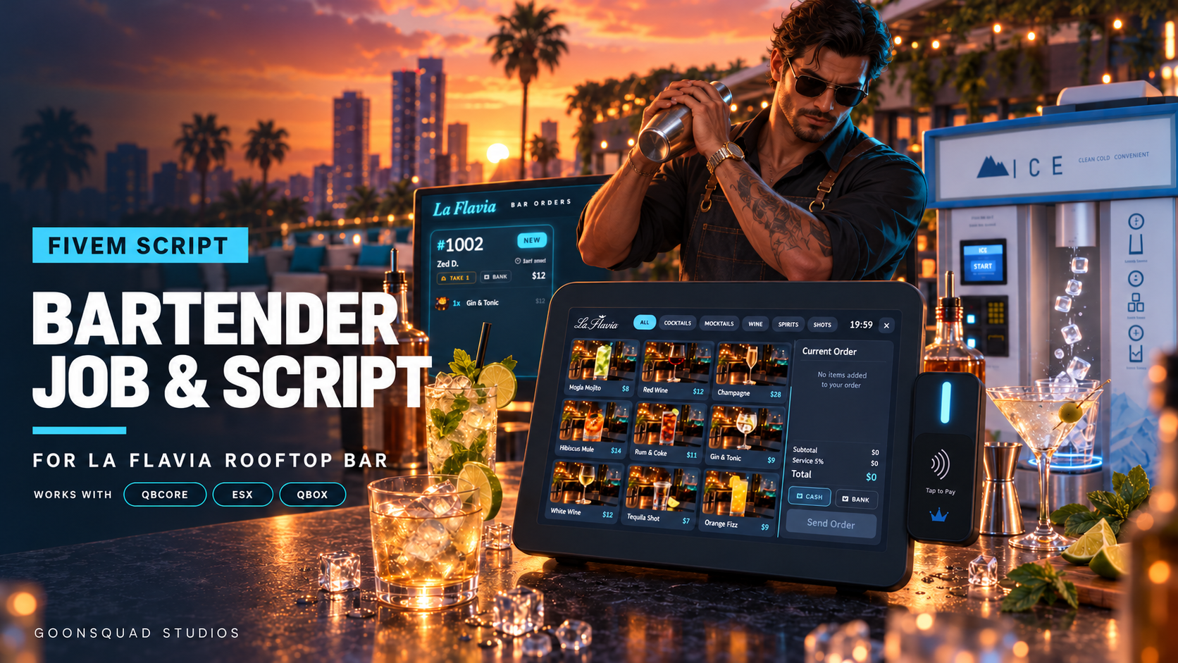 Goonsquad Laflavia | Bartending, Cafe Business Script