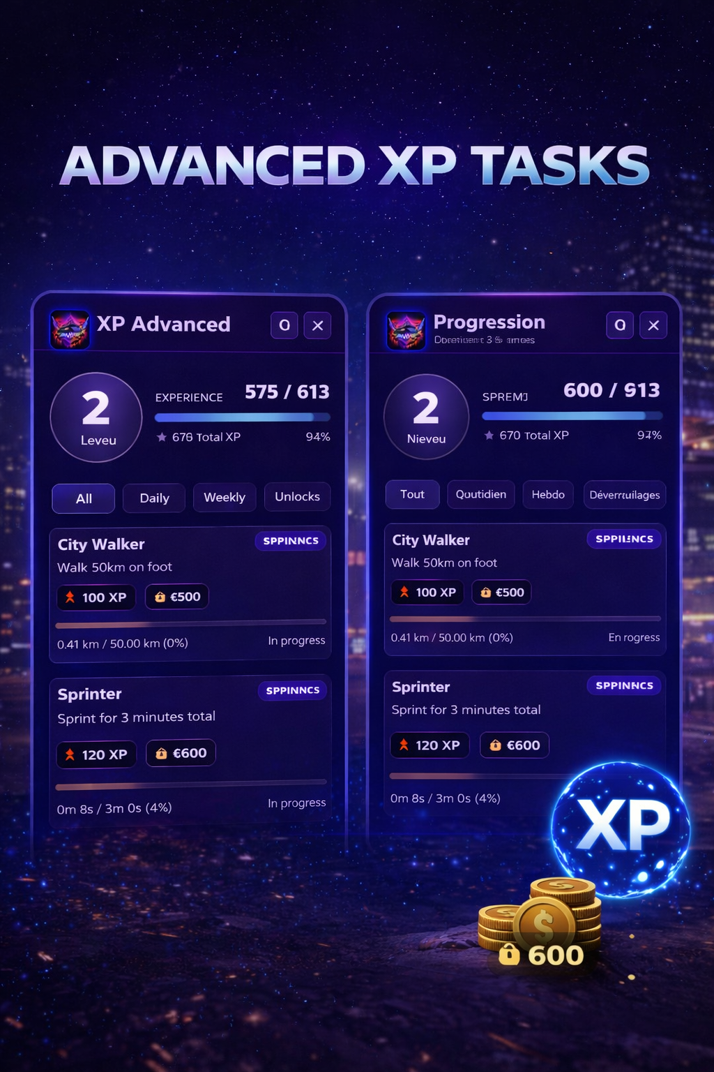 Advanced XP & Task System