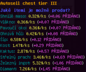 💲Autosell truhla TIER III + 20%