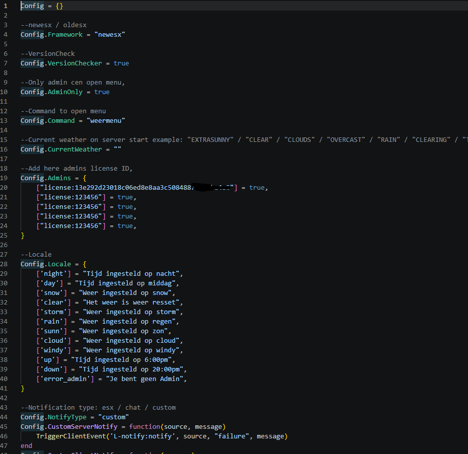 L-WeerMenu in ESX