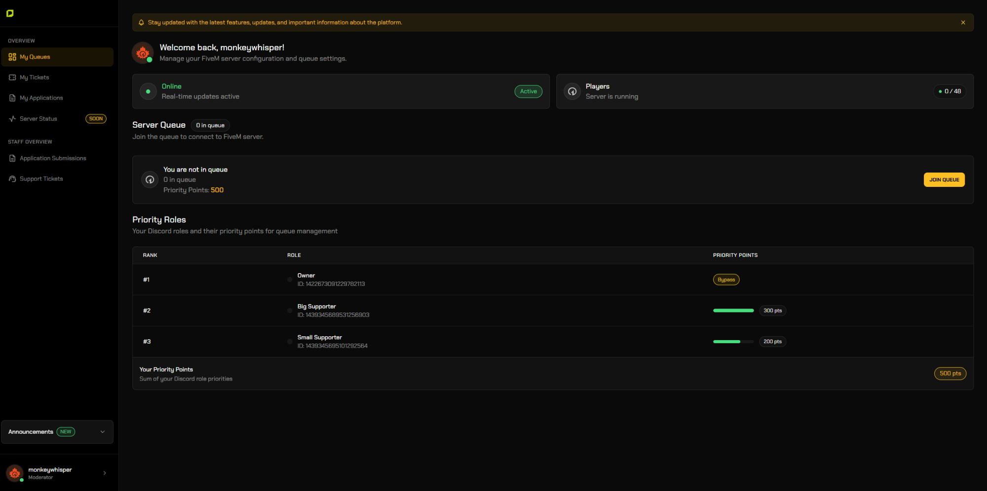 Web Queue - Monthly Subcription