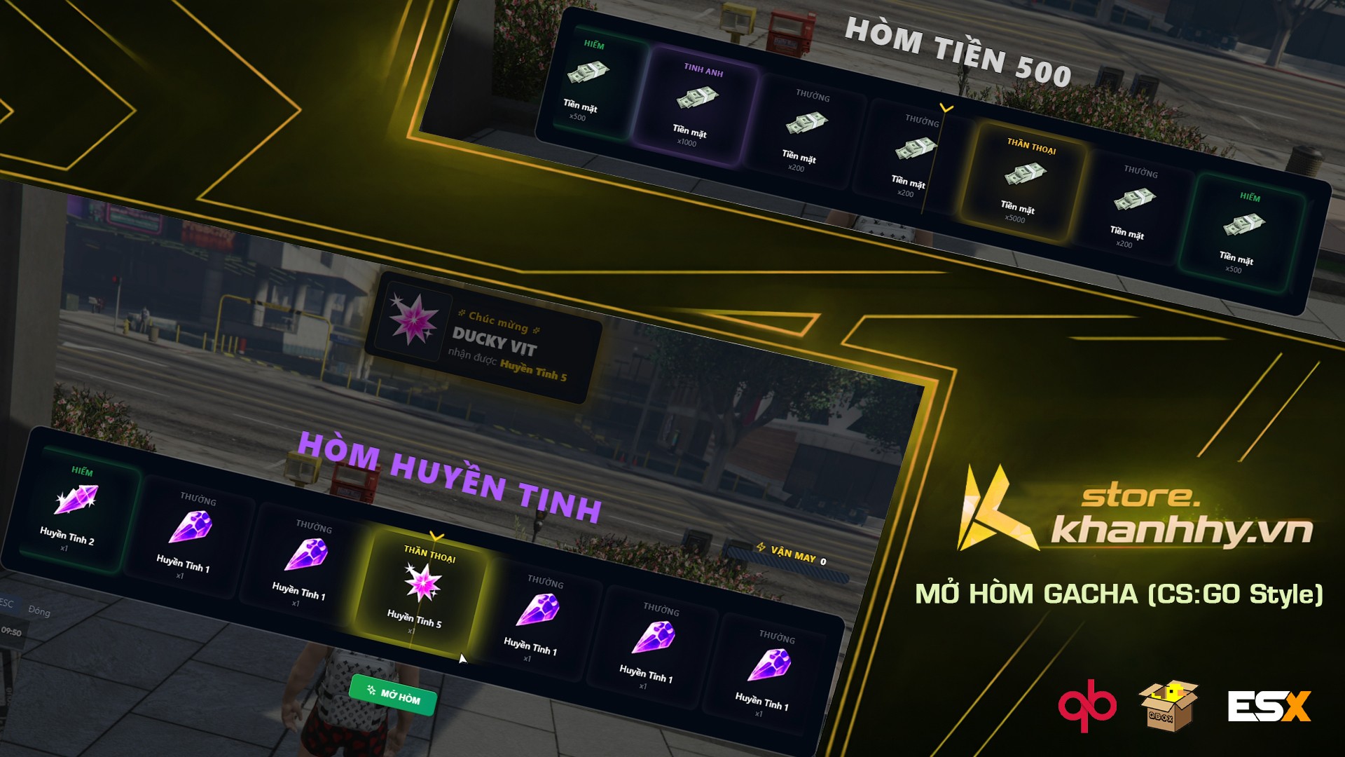 khanhhy · Hệ Thống Mở Hòm Gacha (CS:GO Style) ESCROW