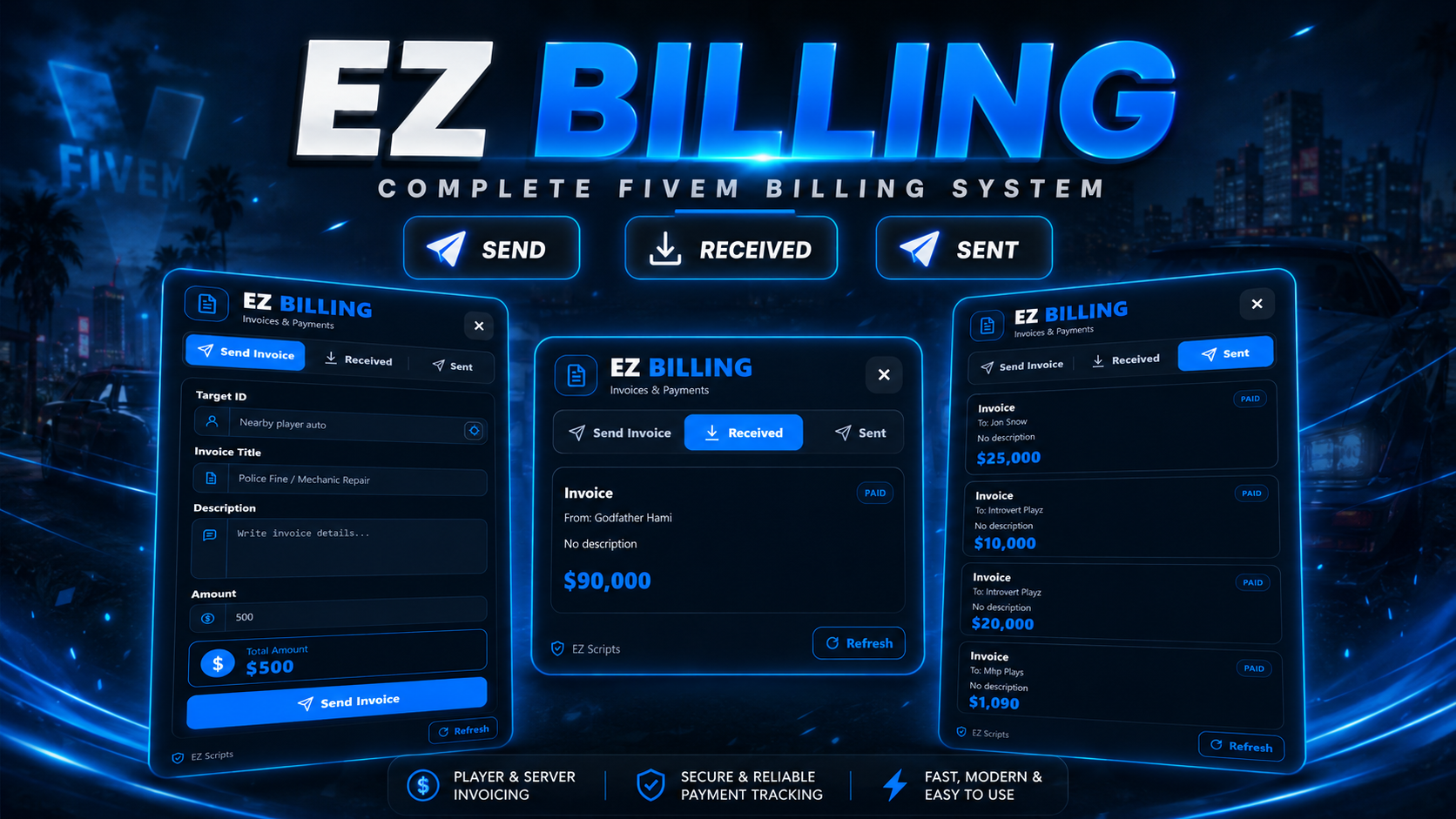 EZ Billing | Advanced Invoice & Billing System for FiveM