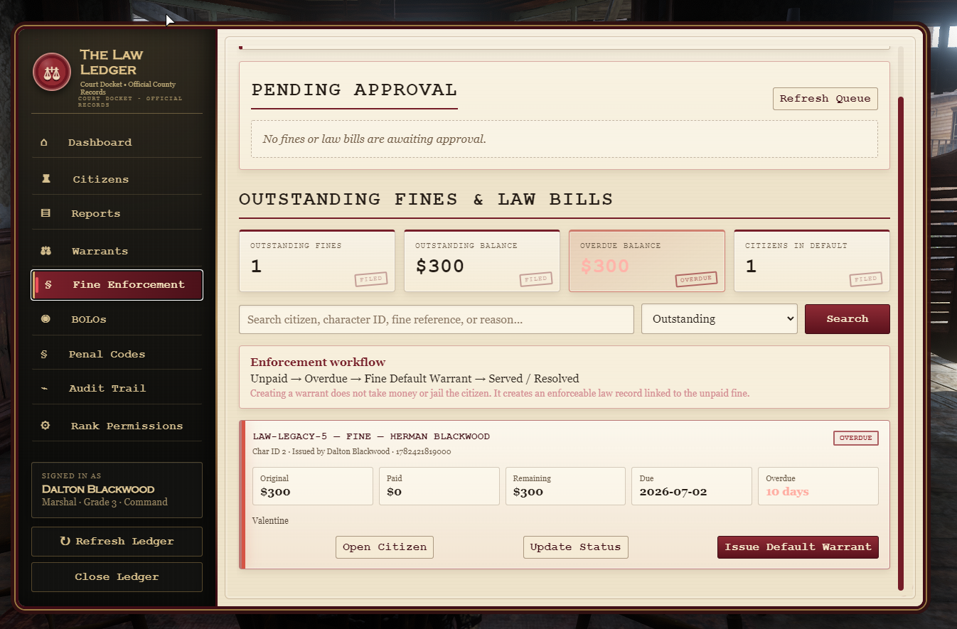 Hypa's Advanced Law MDT - (RedM, VORP)