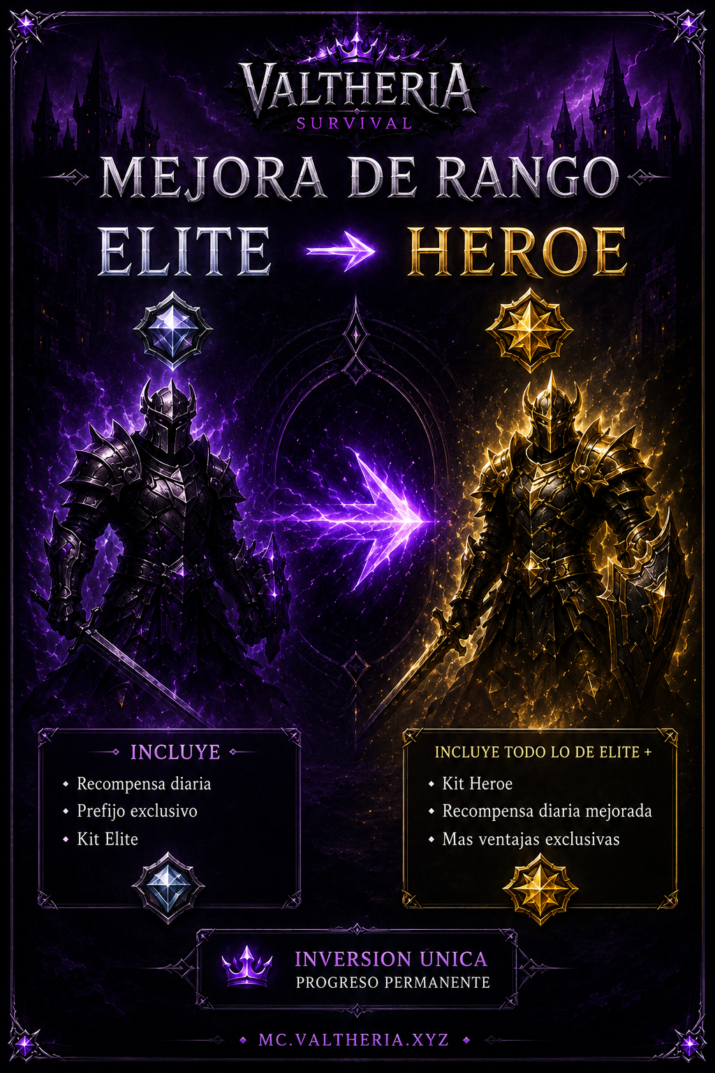 Mejora de Rango Elite a Heroe