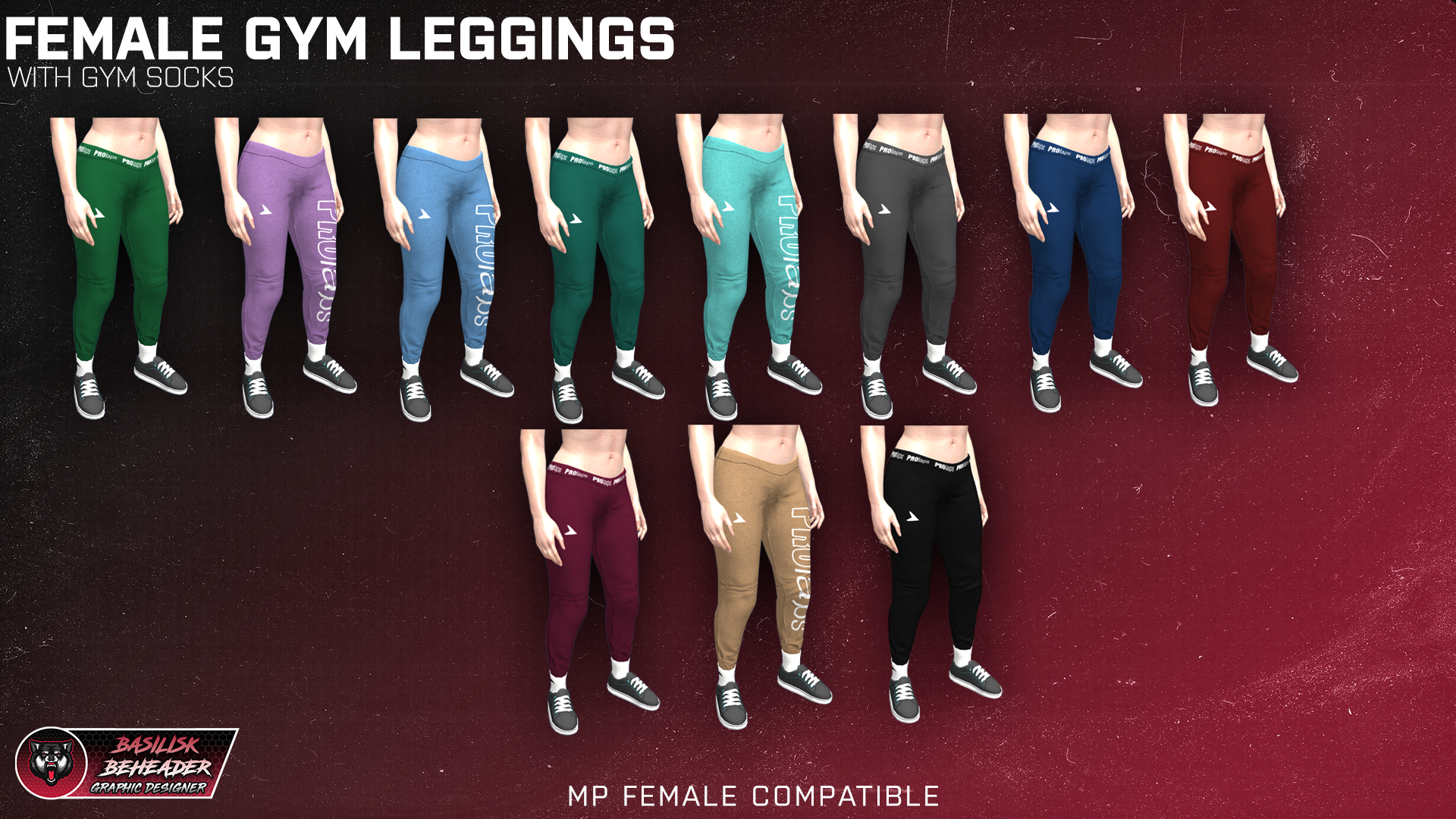 Female Gym Leggings With Gym Socks