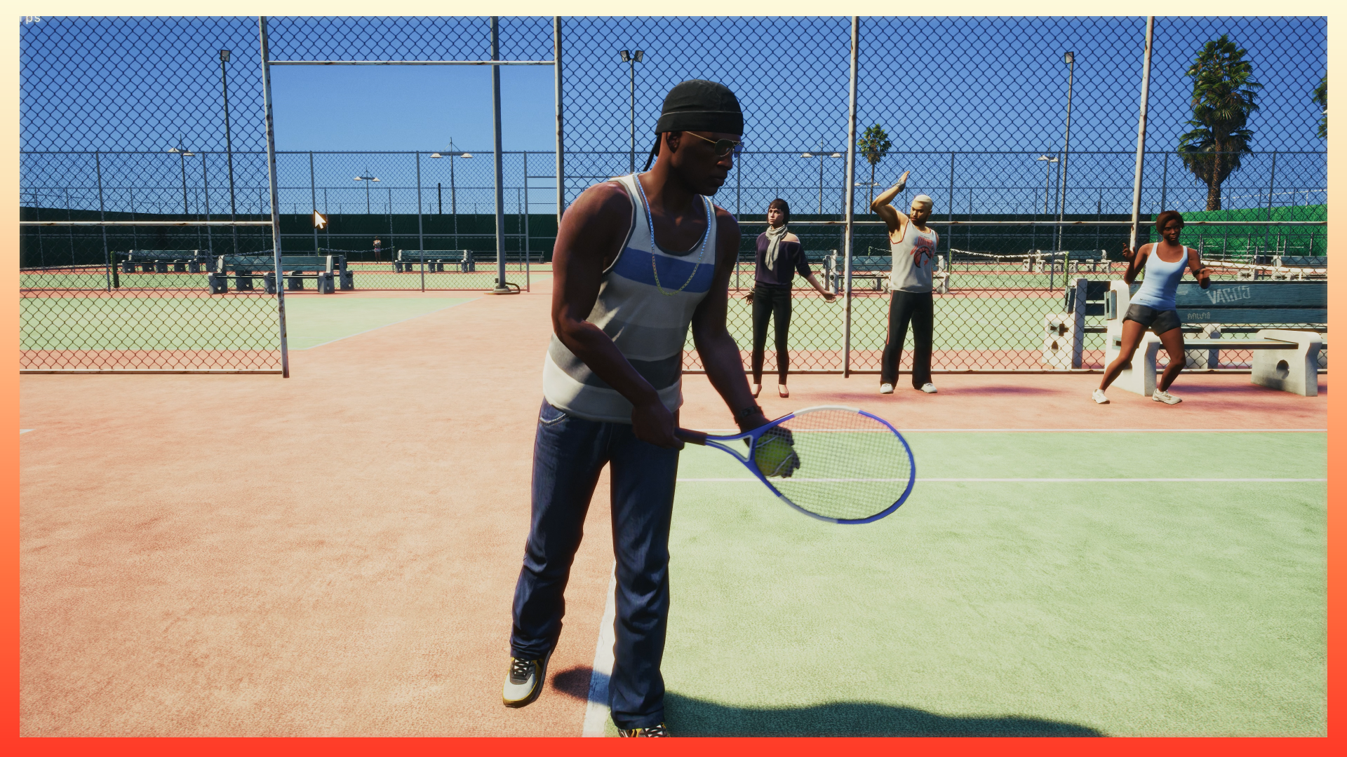Synchronized 1v1 Tennis Minigame