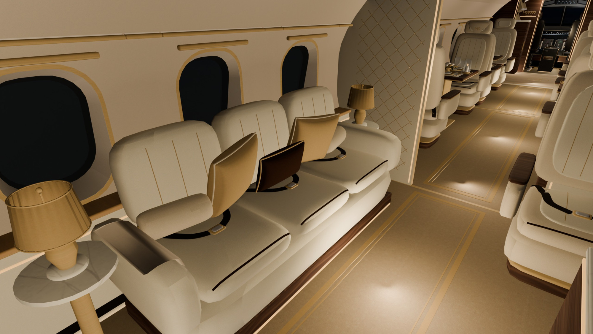 MS8000 | Ultra-Long-Range Luxury Business Jet | Walkable Cabin