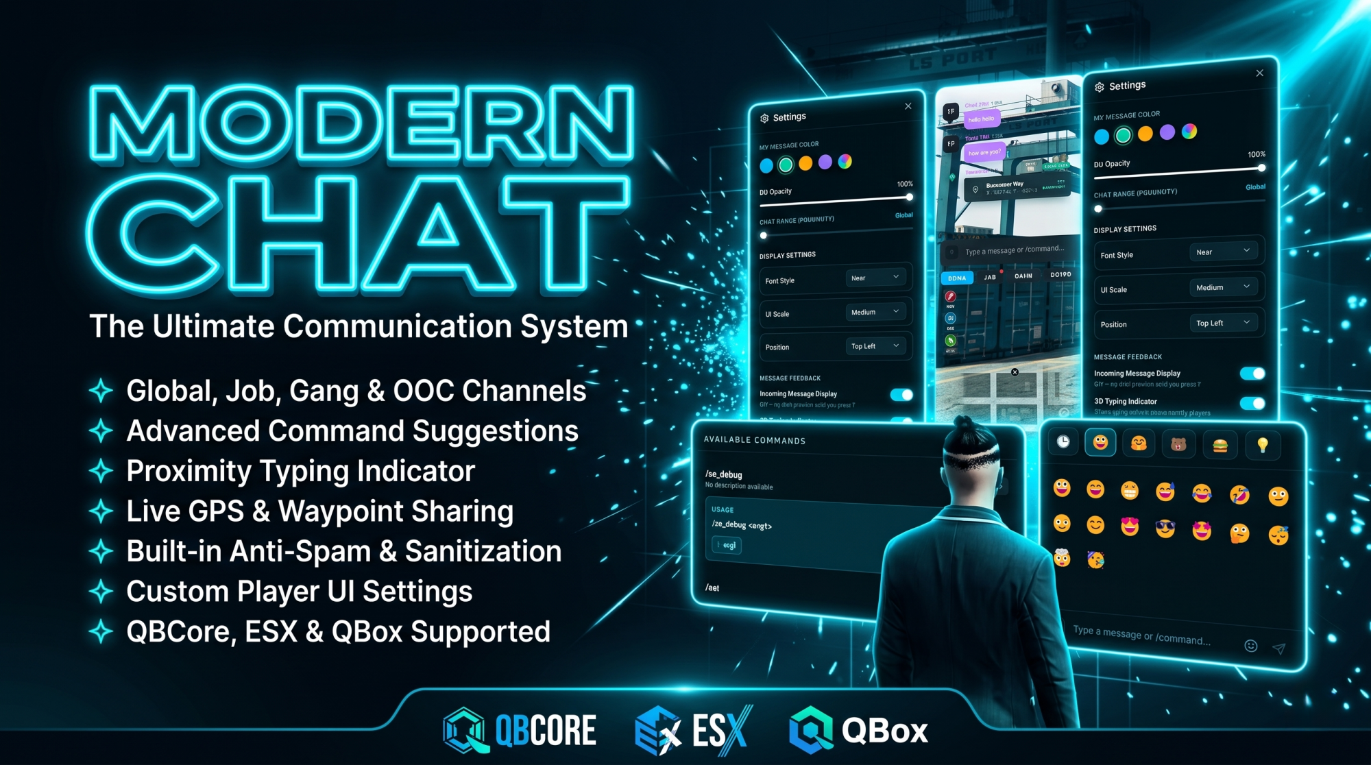 FXFxModernChat | Advanced Premium Chat UI (ESX / QBCore / Qbox / Standalone)