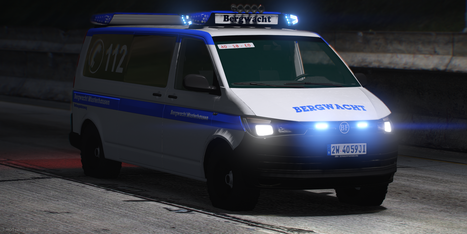 BF Sporetranser Bergwacht Rettungsfahrzeug
