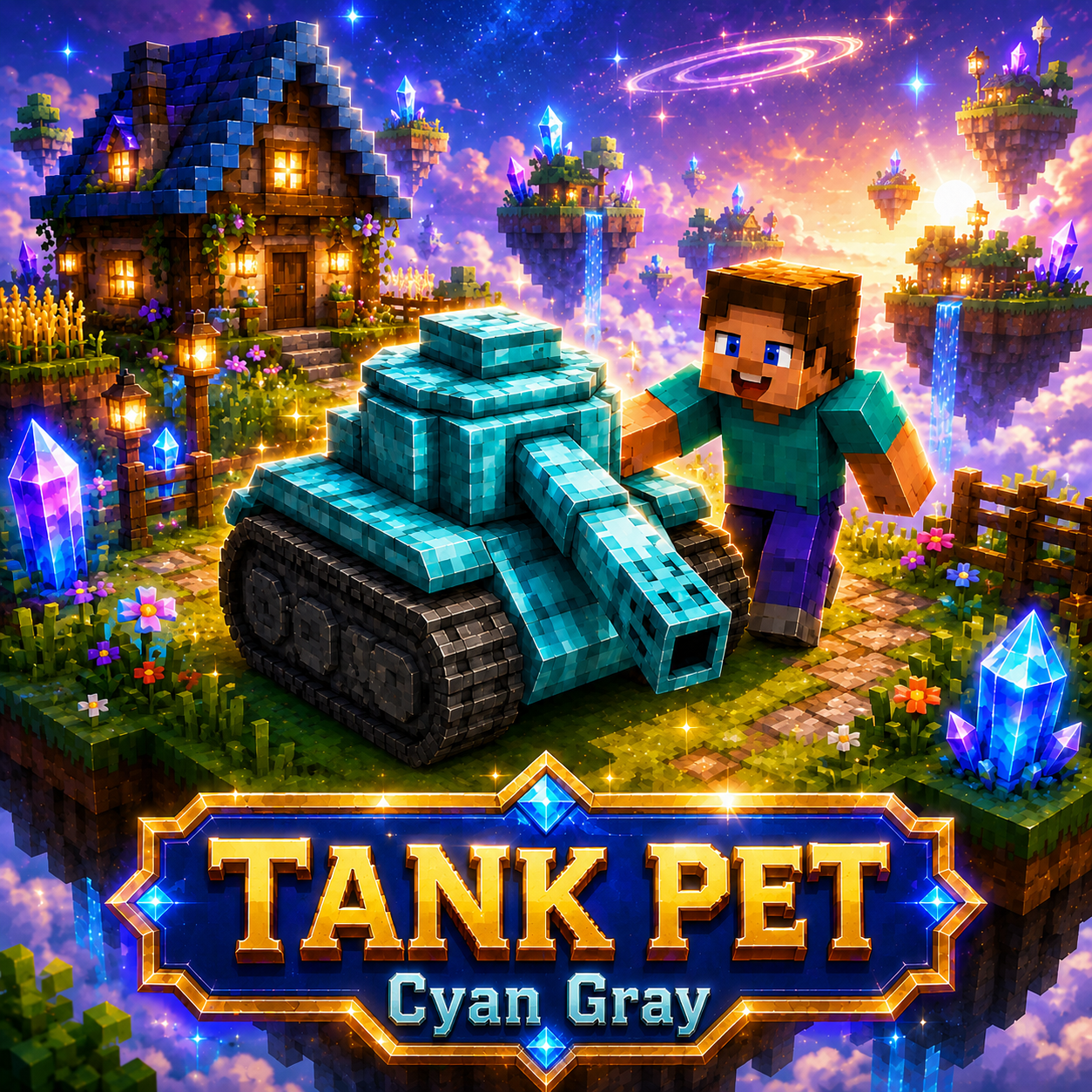 Tank Pet (Cyan Gray)