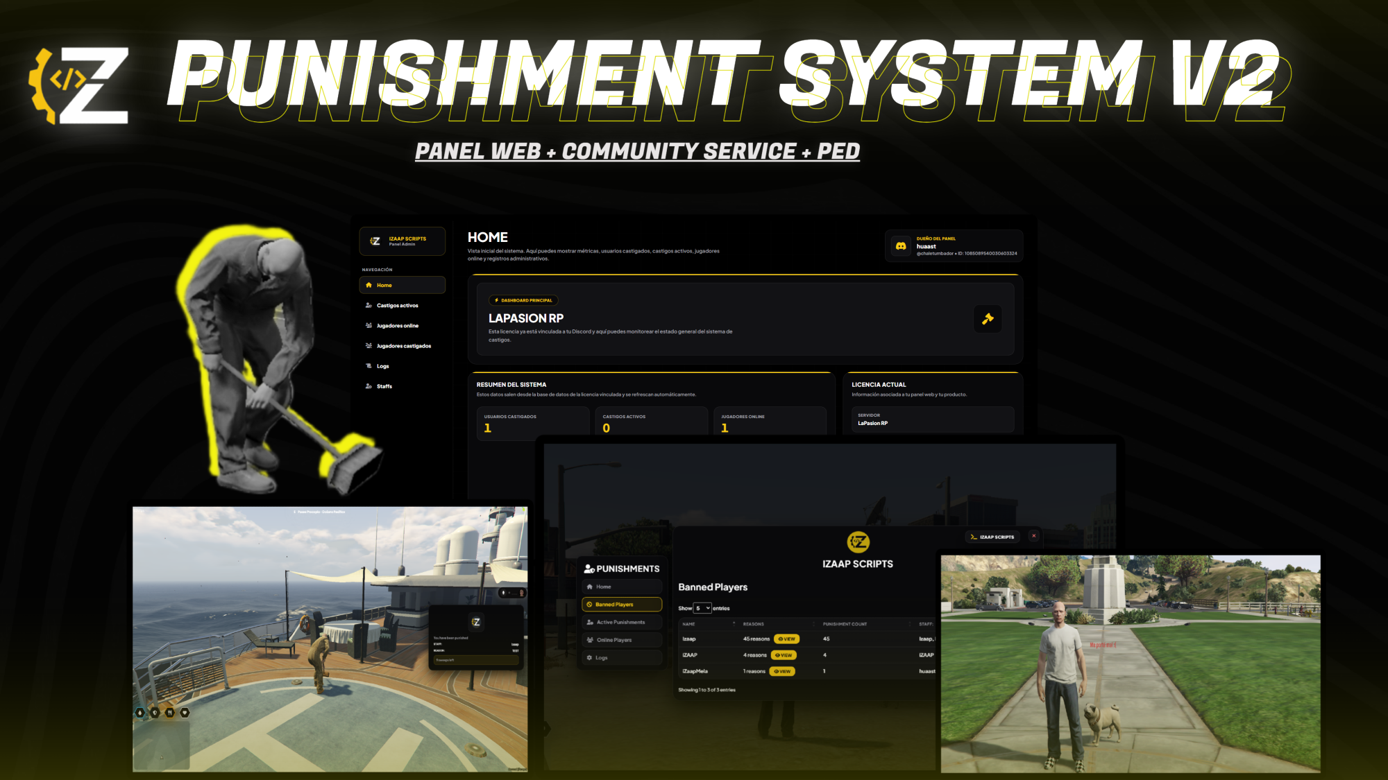 iZaap Studios | Punishment System + Panel Web