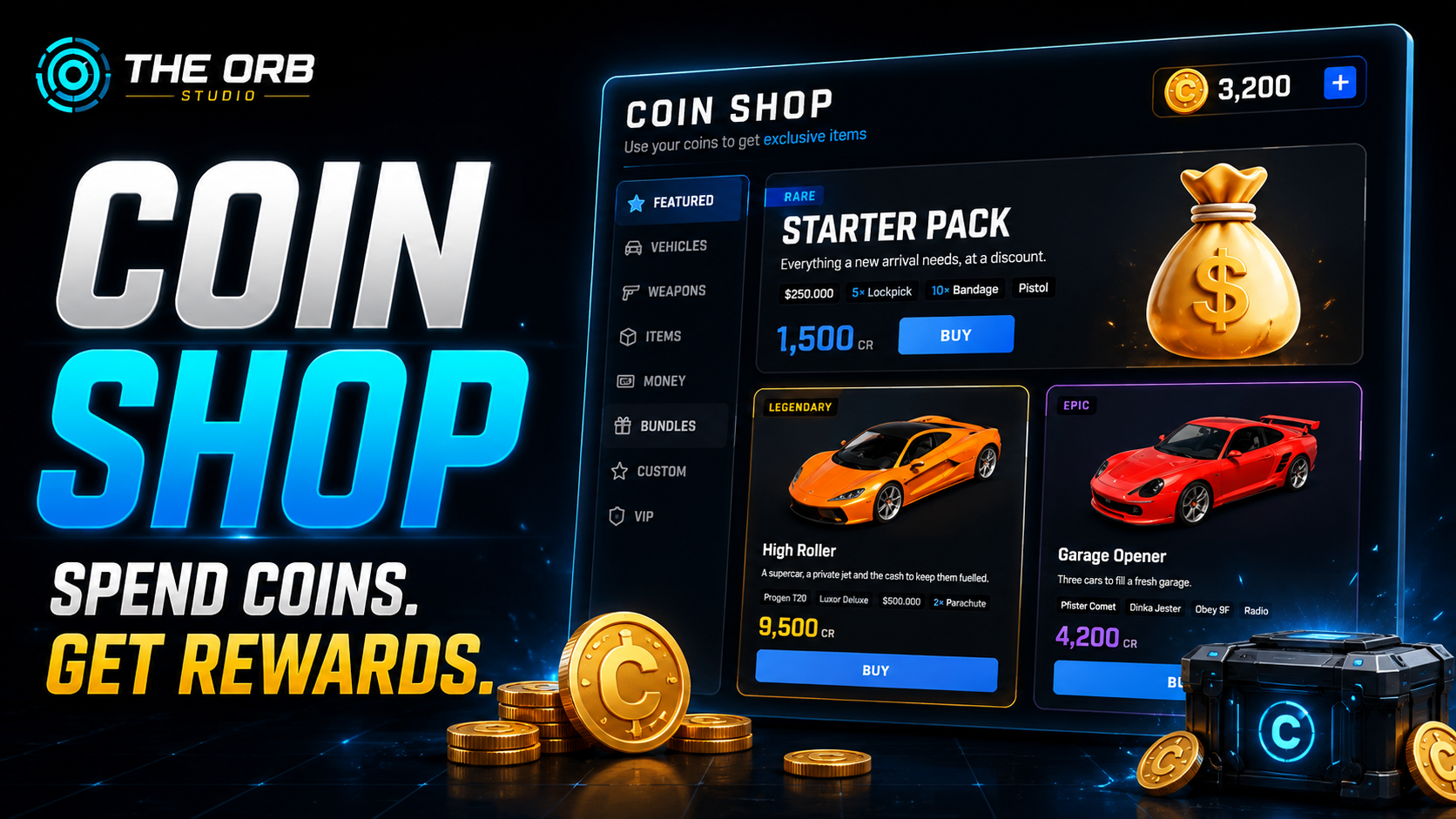 In-Game Store (Coins + VIP) - media 1