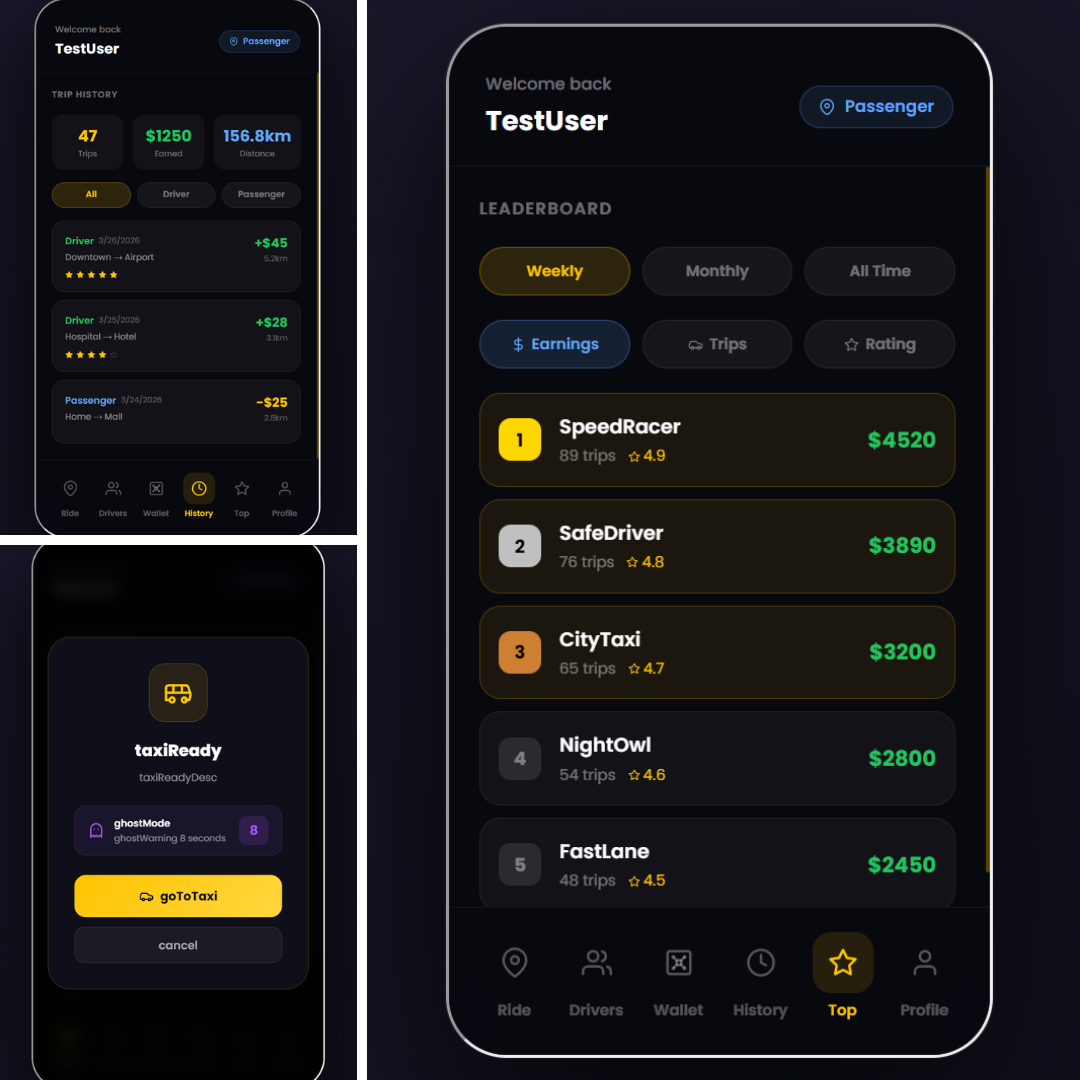 RD Taxi V2 - Advanced Taxi App UI