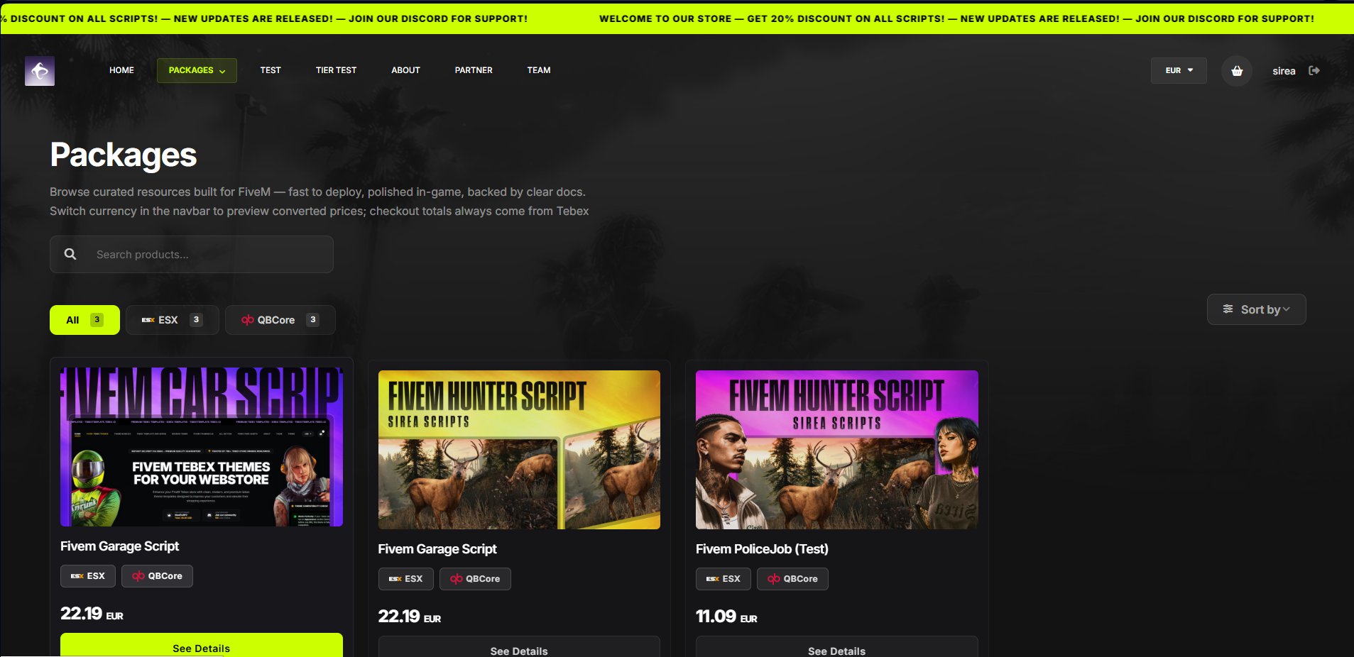 ULTIMATE FiveM Tebex Webstore Template  (make your tebex theme amazing)