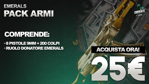 8 PISTOLE 9MM - 200 COLPI PER ARMA