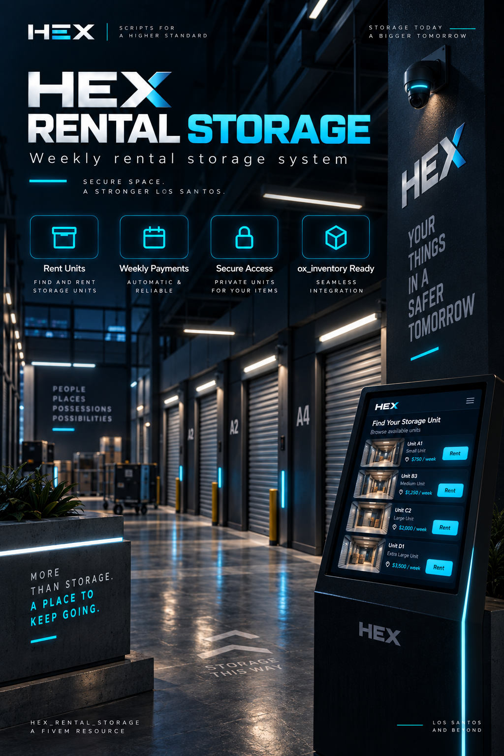 HEX RENTAL STORAGE