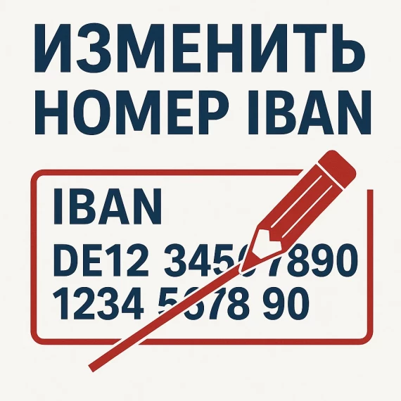 Изменить  банковский номер (IBAN)