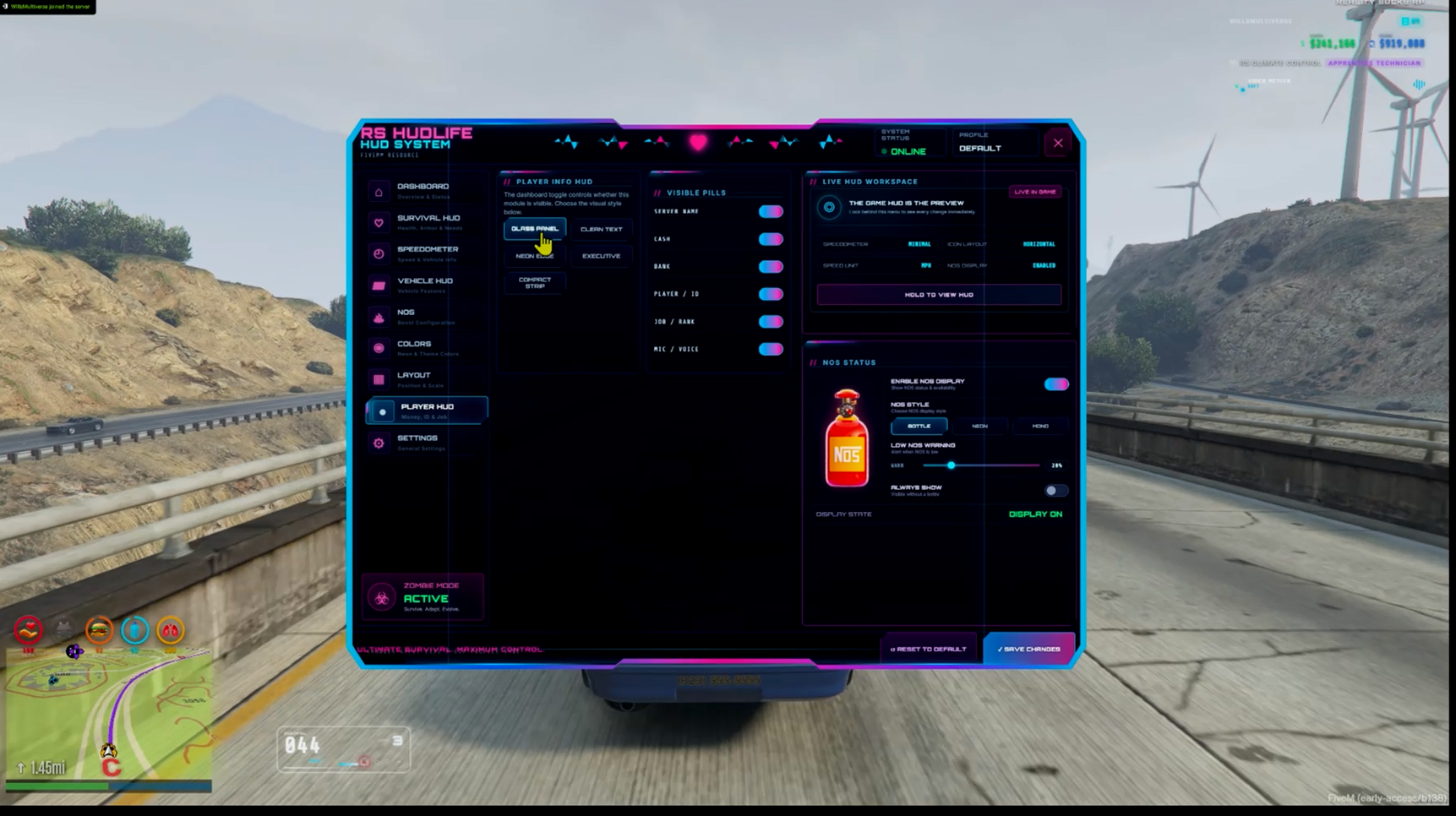 Animated HUD | Money | Vehicle Display | 10 Speedometers | Health qbcore qbox esx