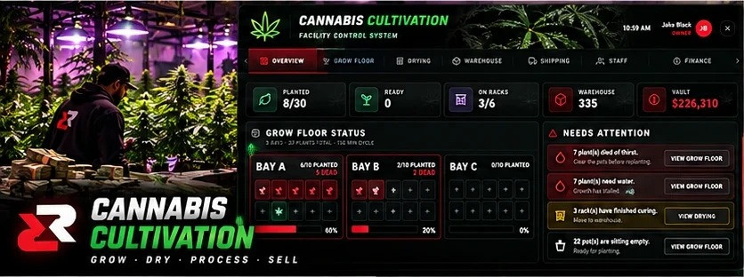Cannabis Cultivation Business for FiveM (Qbox / QBCore)