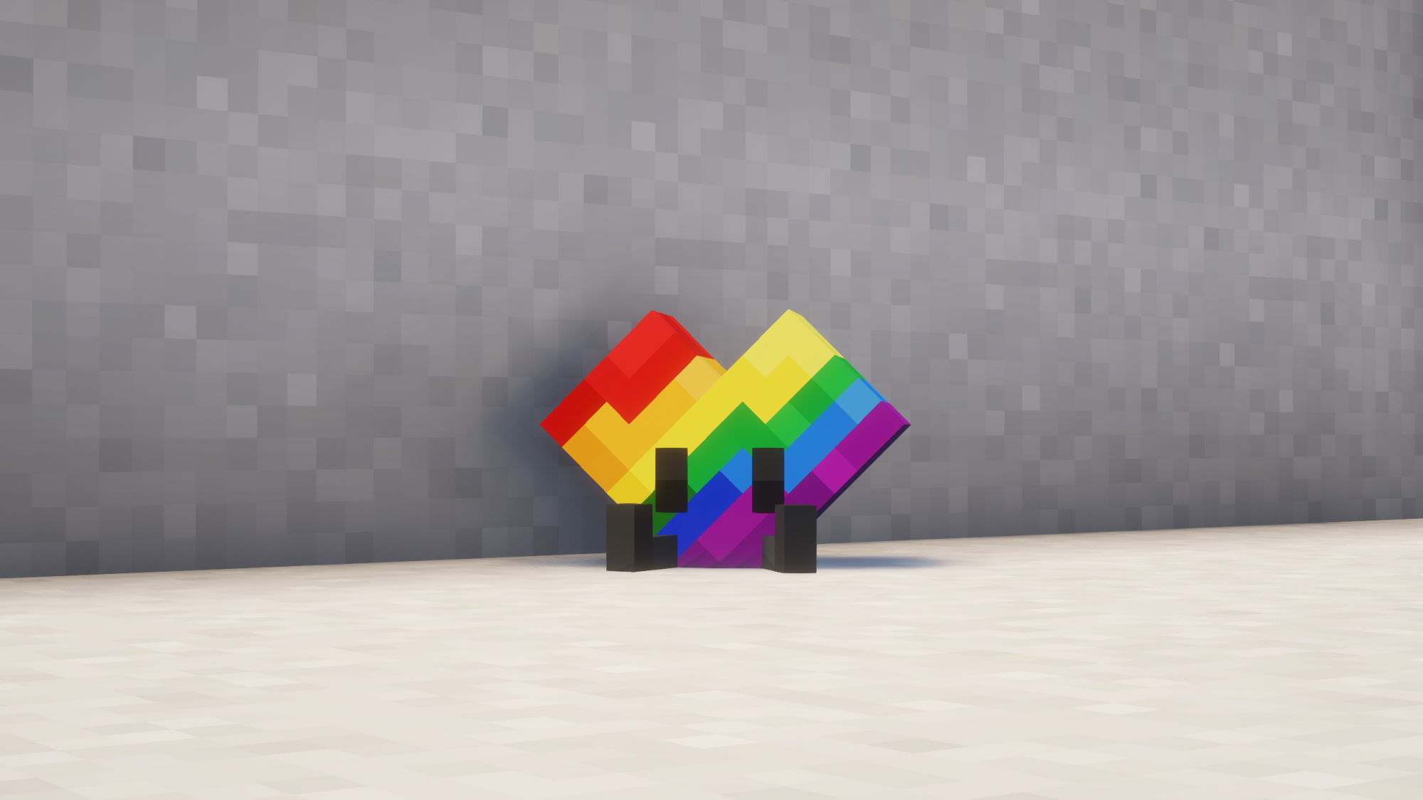 Rainbow Heart Plushie
