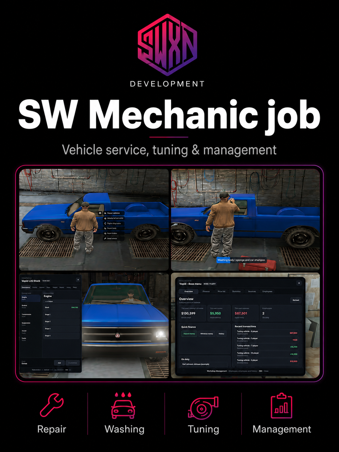 SW Mechanic Job | Advanced Mechanic & Tuning System