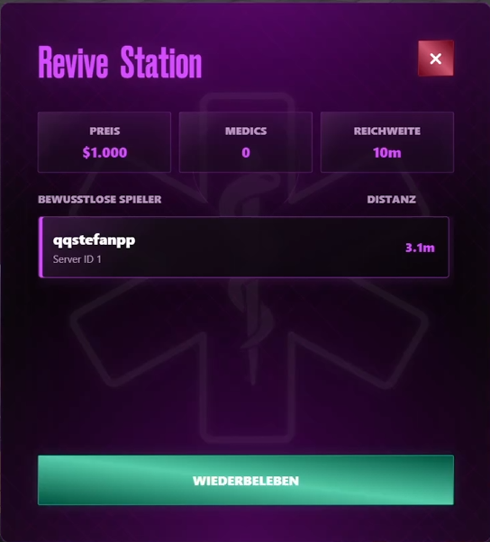 CV_Revivestation | Player Revive Station for FiveM
