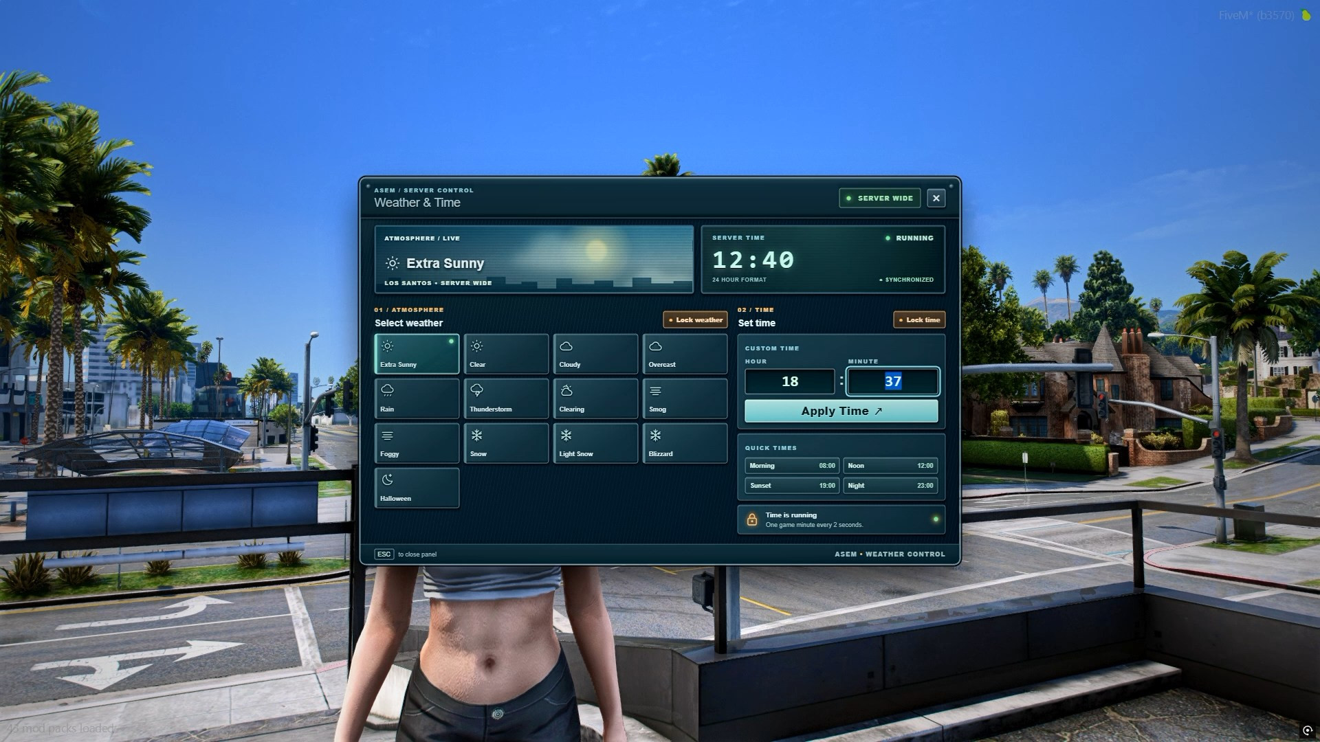 FREE FiveM Weather & Time Menu | ASEM Weather Menu
