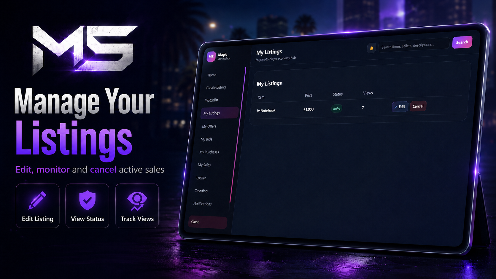 Magic Marketplace – FiveM Player Marketplace System