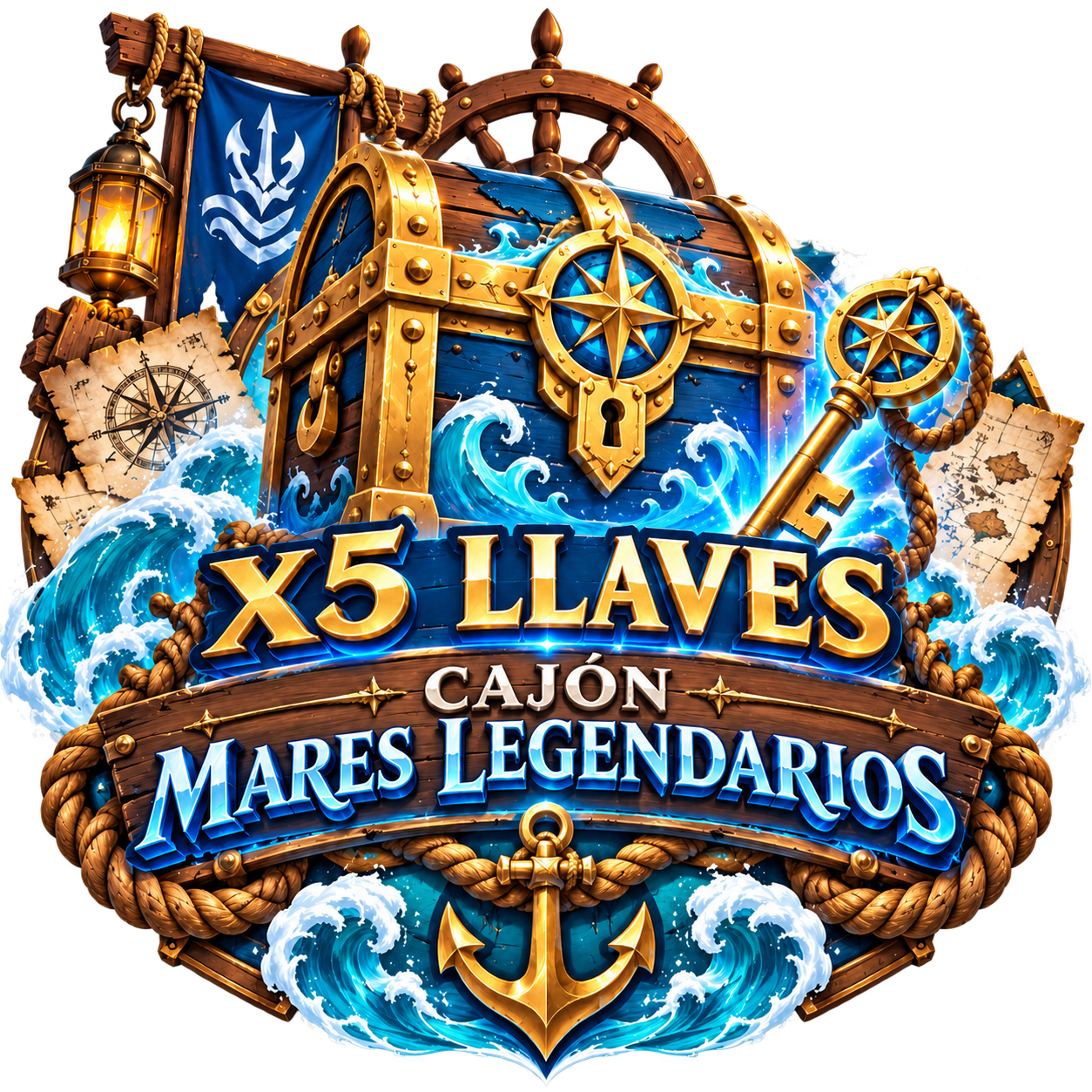 🐉 X5 LLAVES CAJON MARES LEGENDARIOS