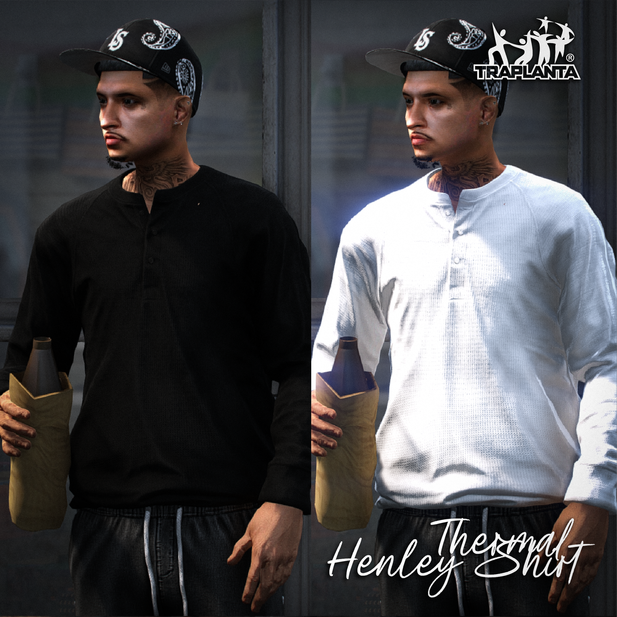 THERMAL HENLEY SHIRT