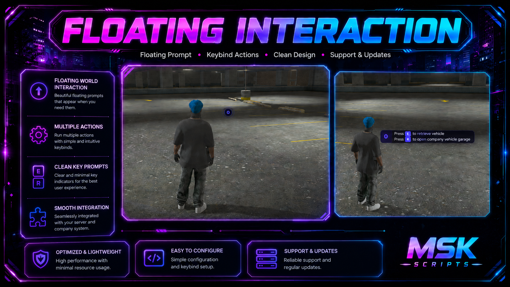 Floating Interaction Source Code [ESX, QB, QBOX, STANDALONE]